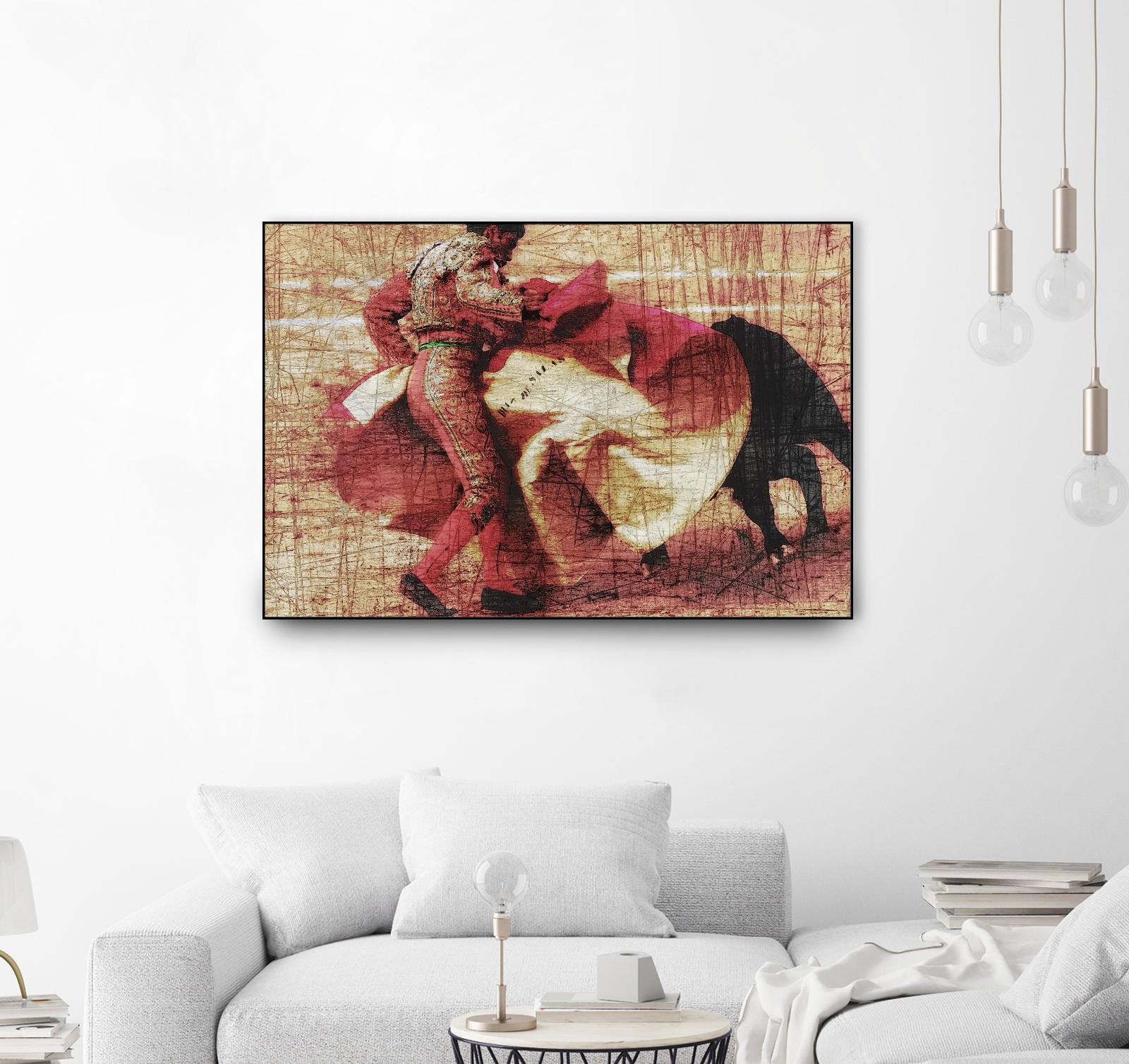 San Miguel, Bullfight #1 by Doug Landreth on GIANT ART - red everyday life