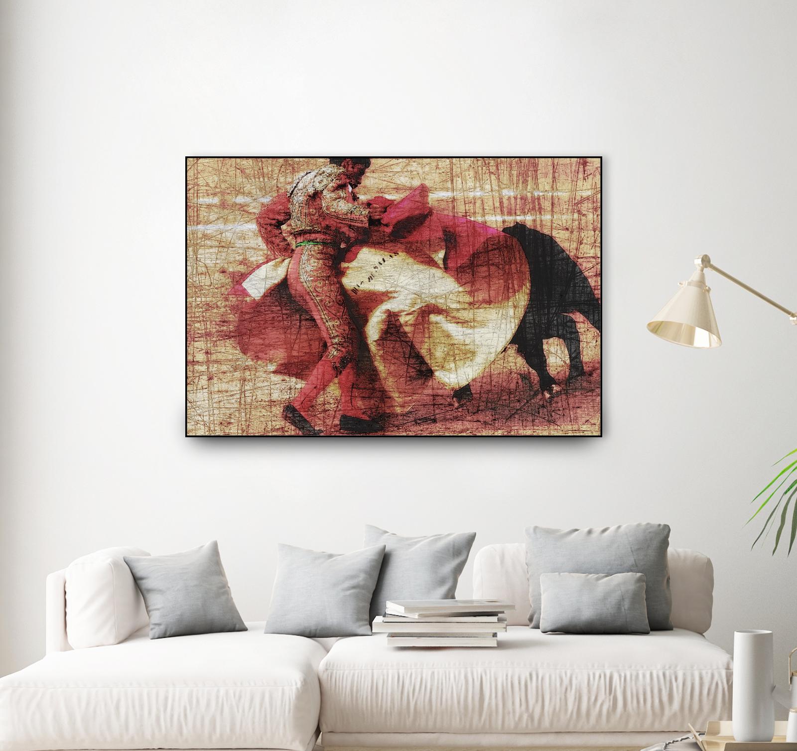 San Miguel, Bullfight #1 by Doug Landreth on GIANT ART - red everyday life