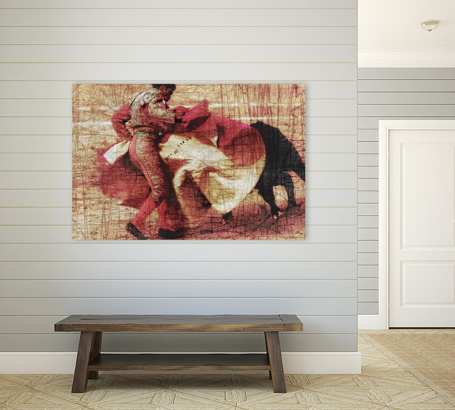 San Miguel, Bullfight #1 by Doug Landreth on GIANT ART - red everyday life