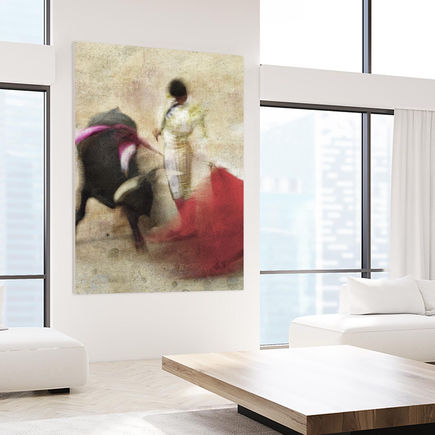 San Miguel, Bullfight #2 by Doug Landreth on GIANT ART - red everyday life