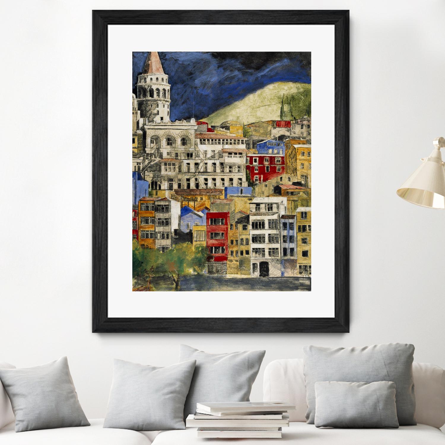 Urbana 1 by Susan Gillette on GIANT ART - beige city scene