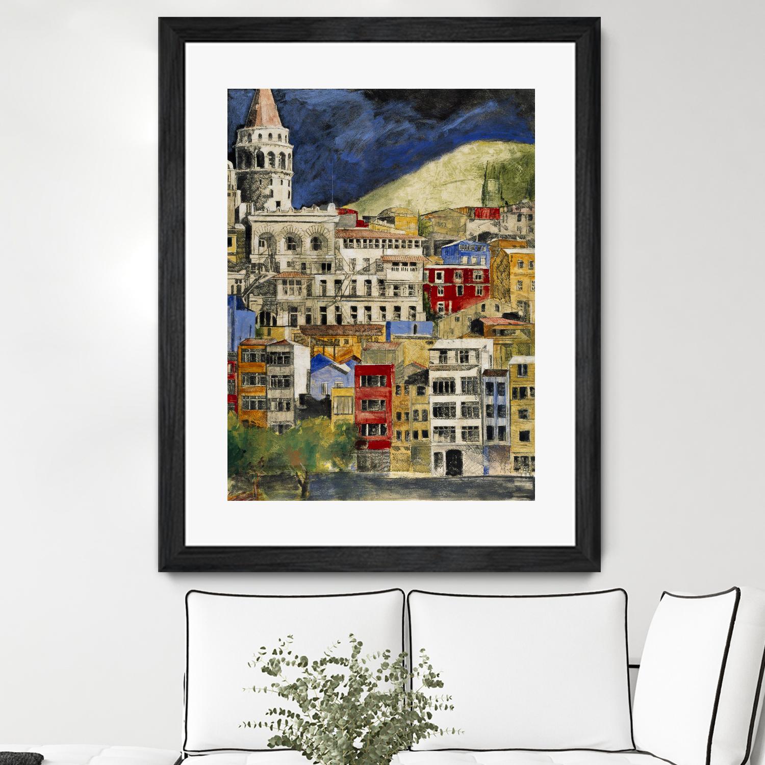 Urbana 1 by Susan Gillette on GIANT ART - beige city scene