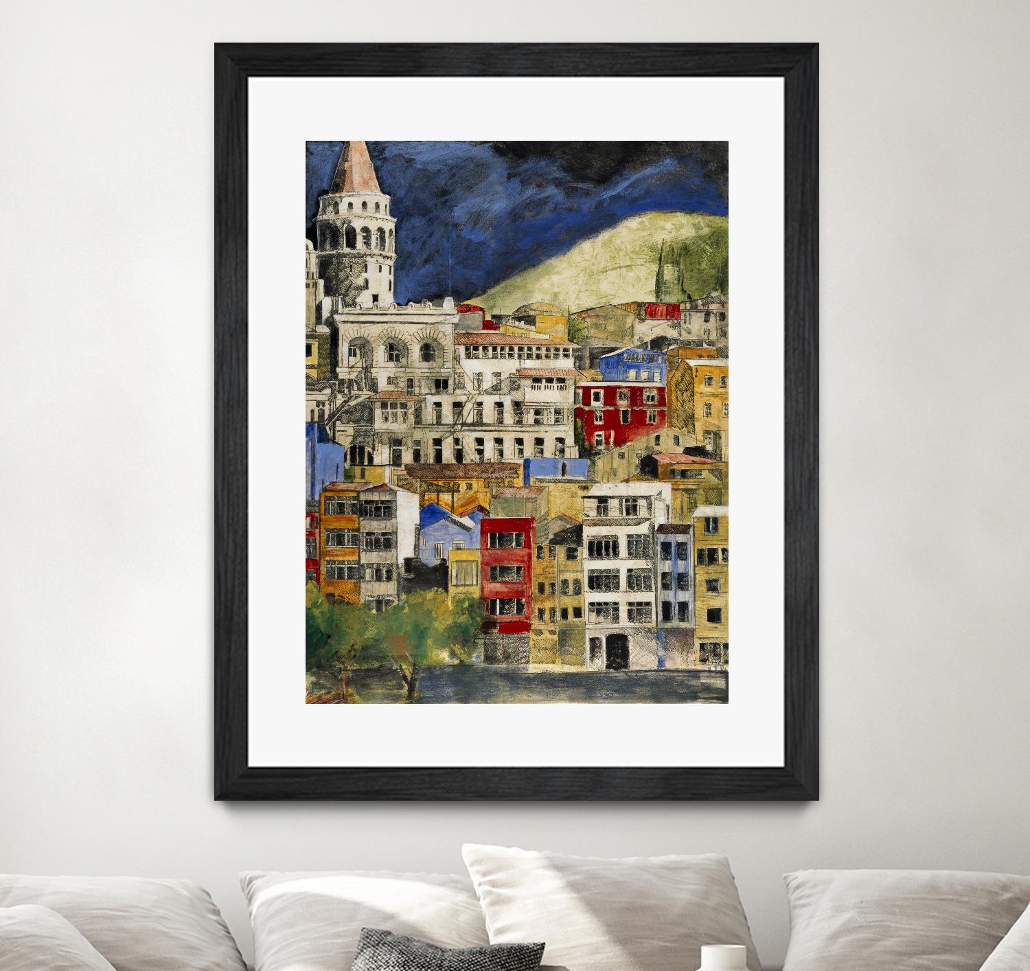 Urbana 1 by Susan Gillette on GIANT ART - beige city scene