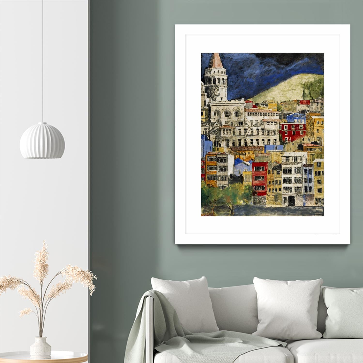 Urbana 1 by Susan Gillette on GIANT ART - beige city scene