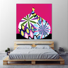Hot House Flowers I by Mary Calkins on GIANT ART - black abstract
