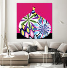 Hot House Flowers I by Mary Calkins on GIANT ART - black abstract