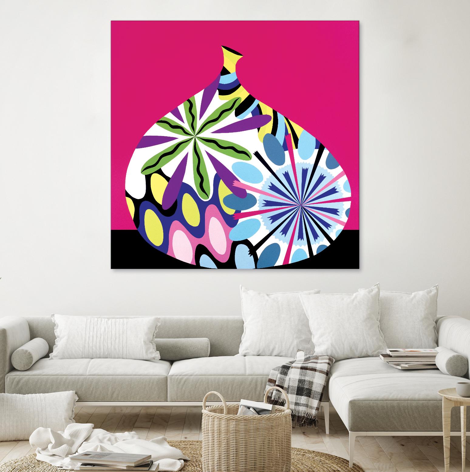 Hot House Flowers I by Mary Calkins on GIANT ART - black abstract