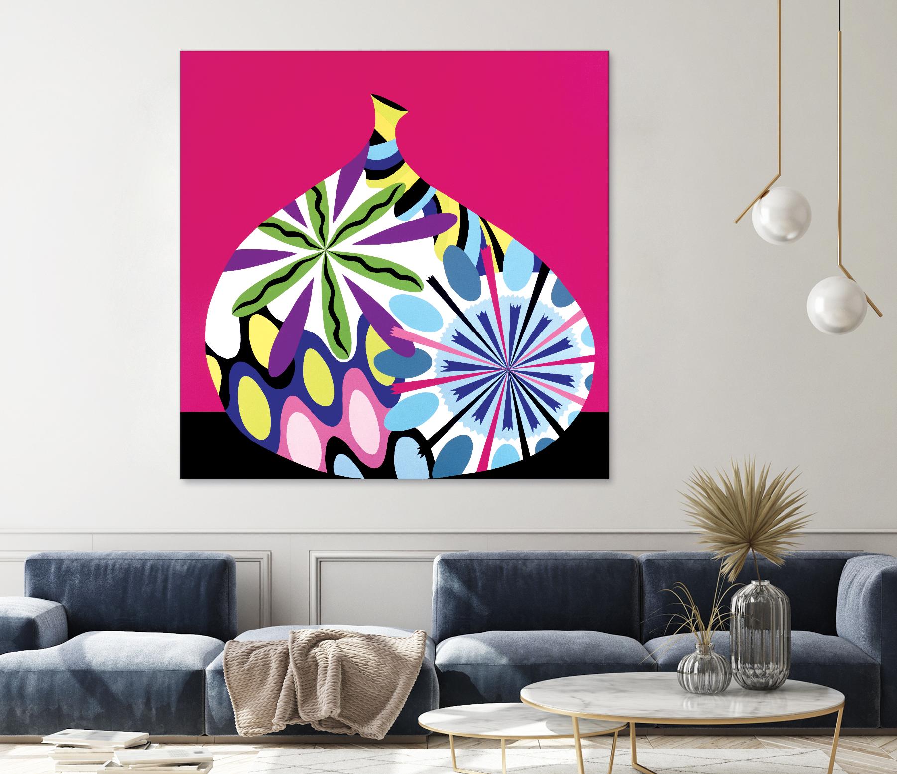 Hot House Flowers I by Mary Calkins on GIANT ART - black abstract