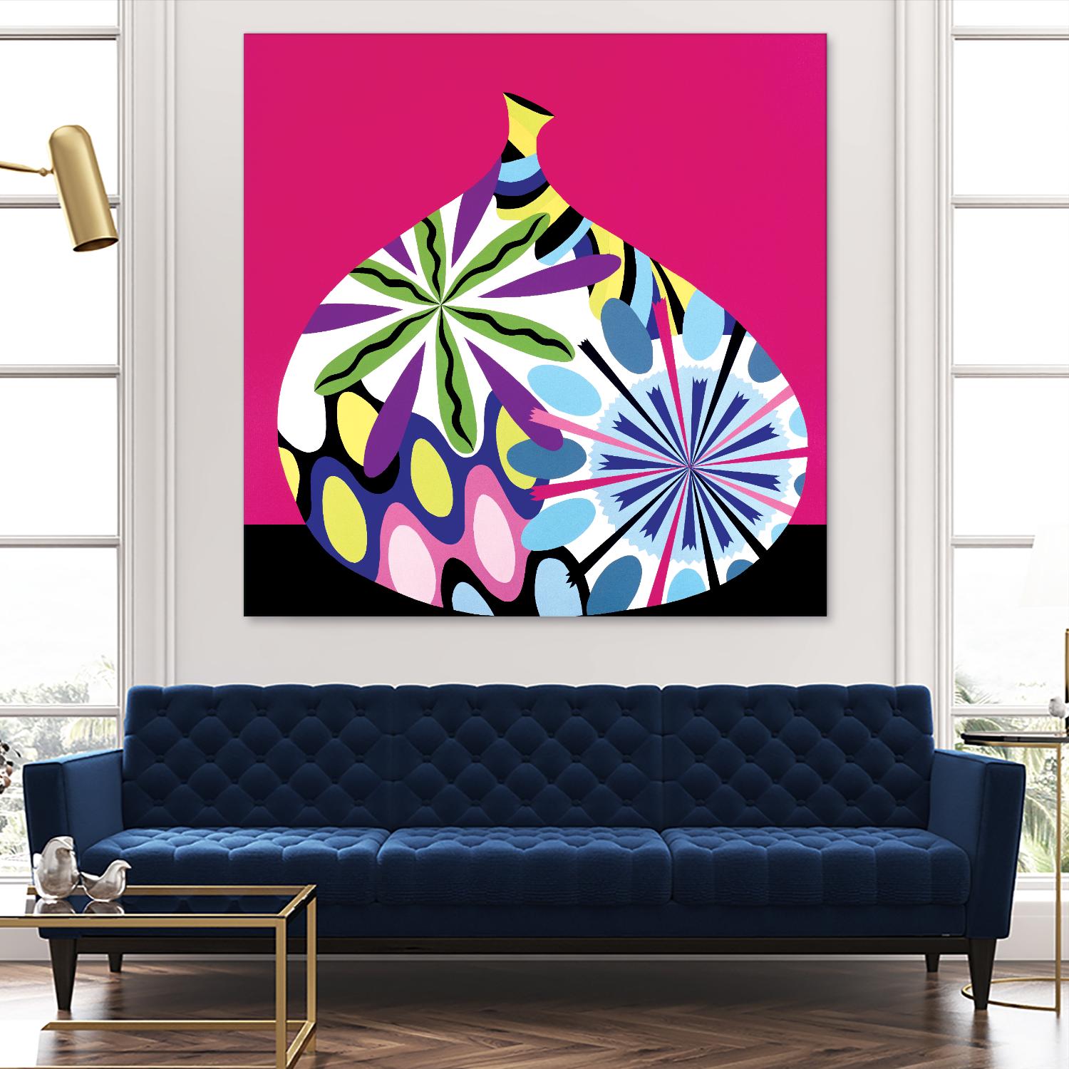 Hot House Flowers I by Mary Calkins on GIANT ART - black abstract