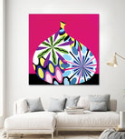 Hot House Flowers I by Mary Calkins on GIANT ART - black abstract