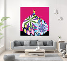 Hot House Flowers I by Mary Calkins on GIANT ART - black abstract