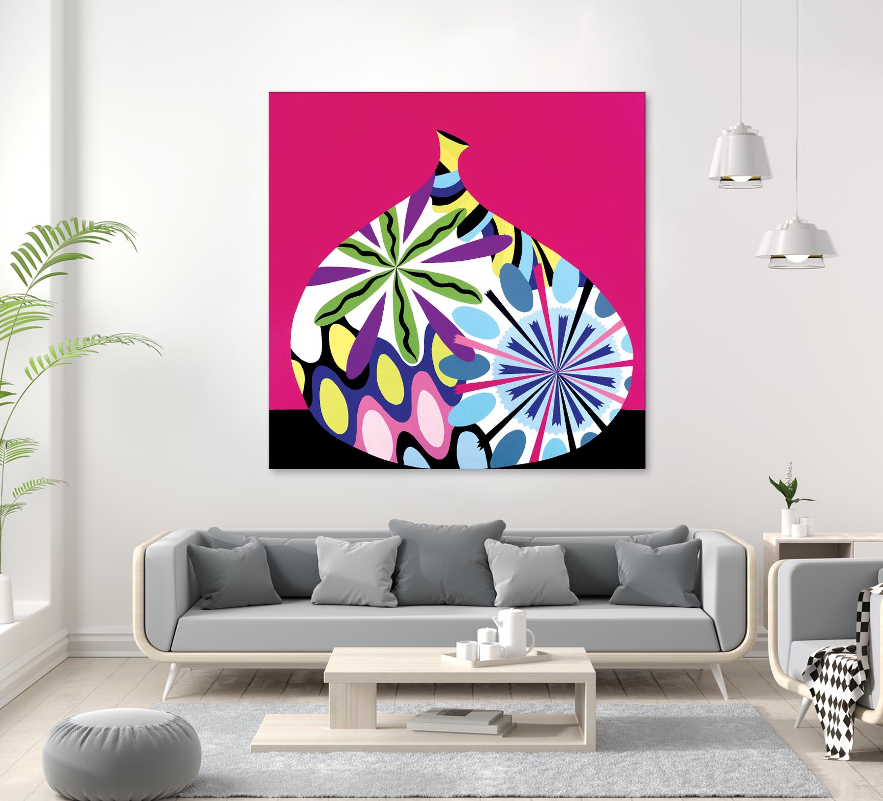 Hot House Flowers I by Mary Calkins on GIANT ART - black abstract