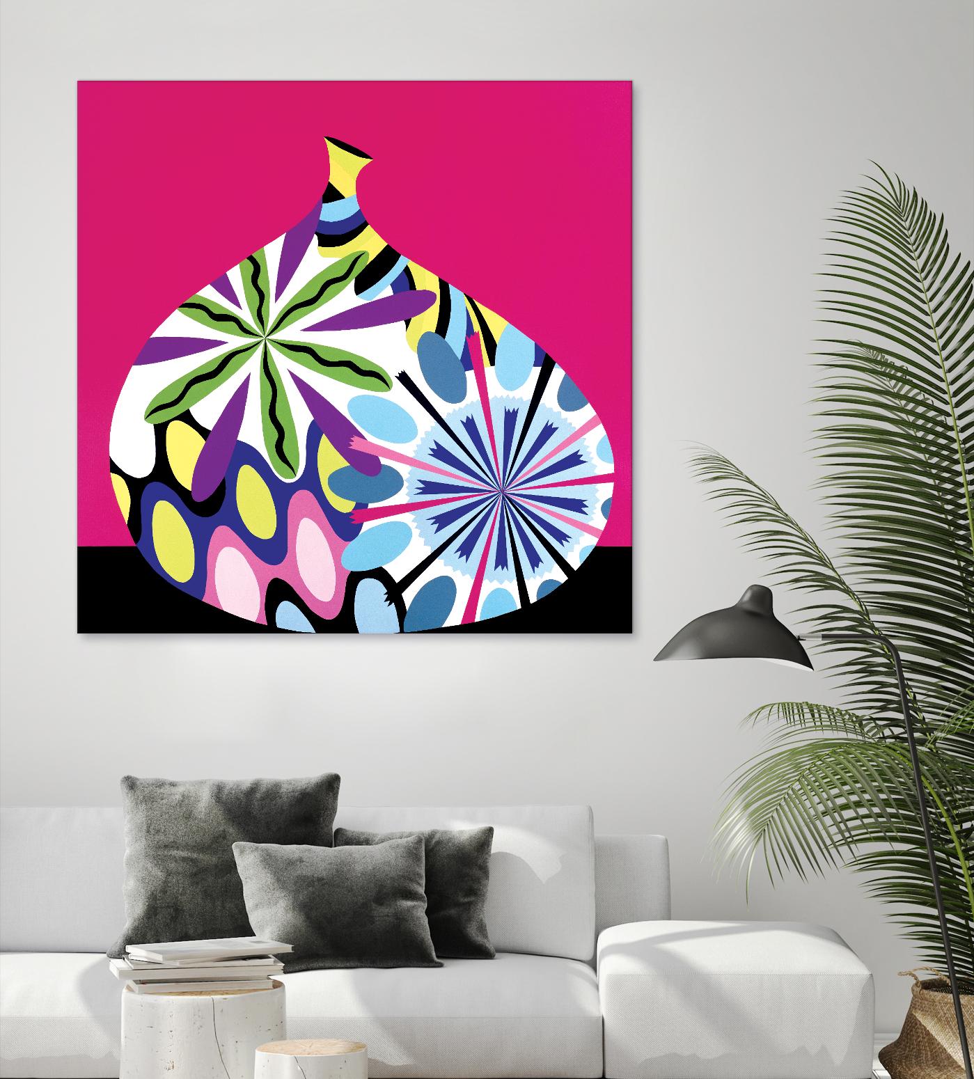 Hot House Flowers I by Mary Calkins on GIANT ART - black abstract