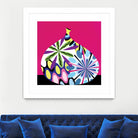 Hot House Flowers I by Mary Calkins on GIANT ART - black abstract