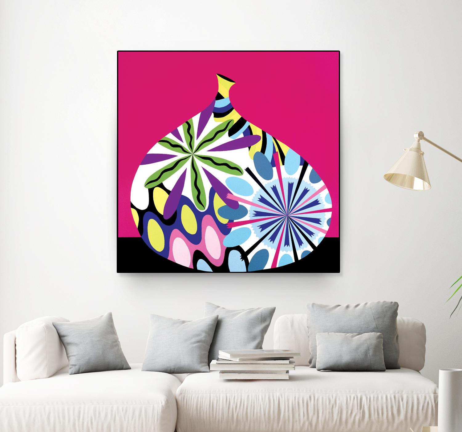 Hot House Flowers I by Mary Calkins on GIANT ART - black abstract