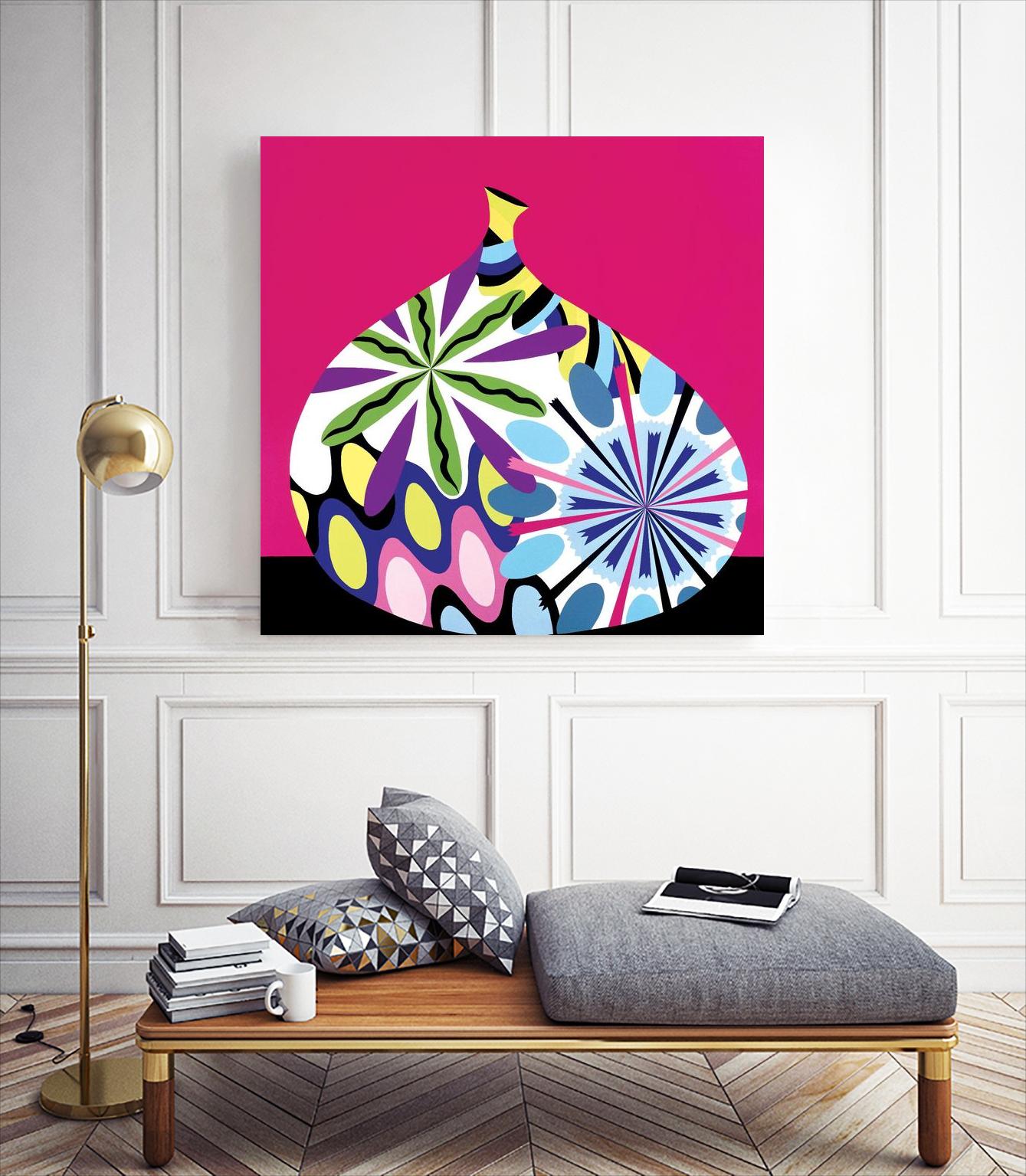 Hot House Flowers I by Mary Calkins on GIANT ART - black abstract