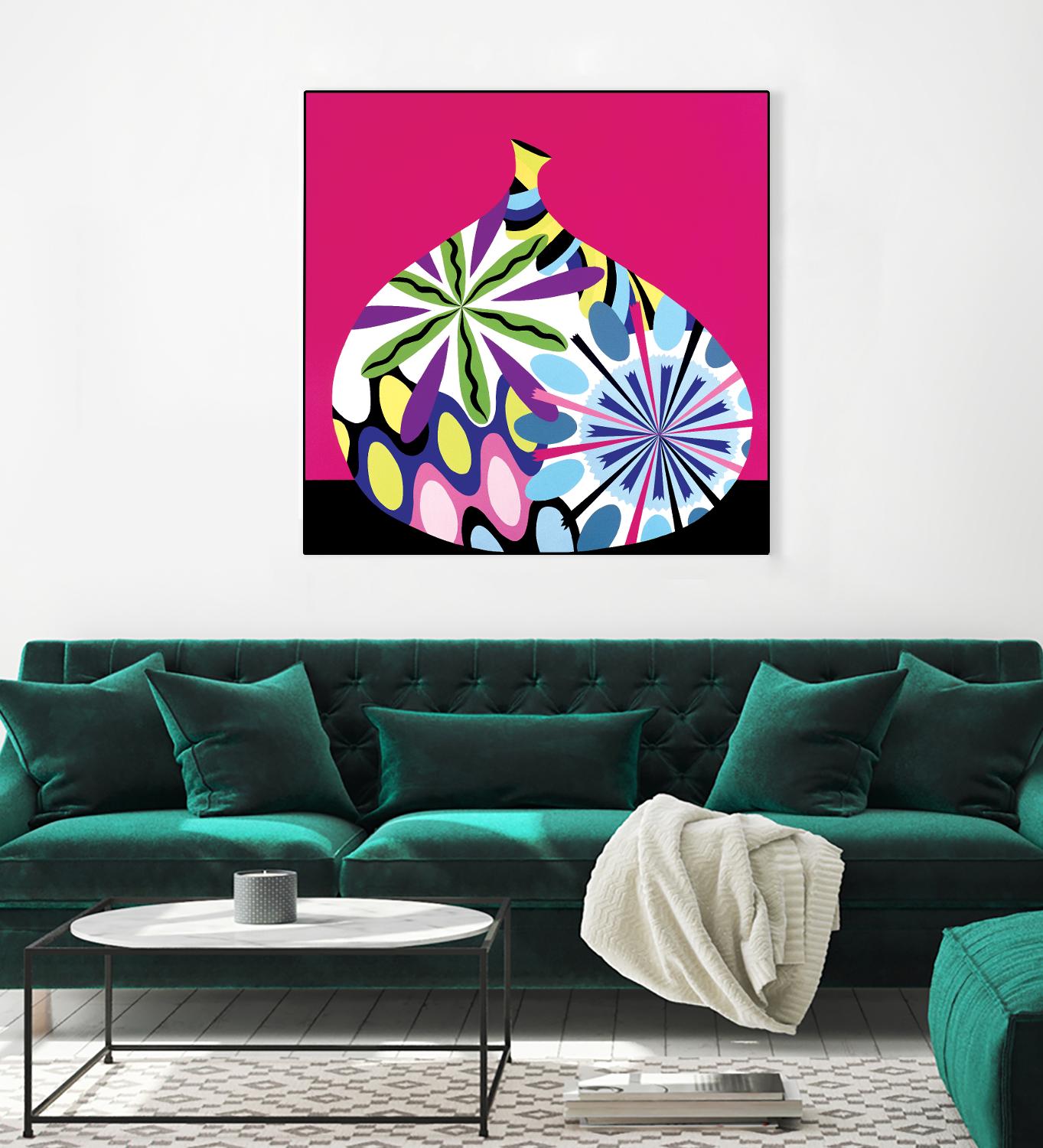 Hot House Flowers I by Mary Calkins on GIANT ART - black abstract