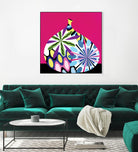 Hot House Flowers I by Mary Calkins on GIANT ART - black abstract