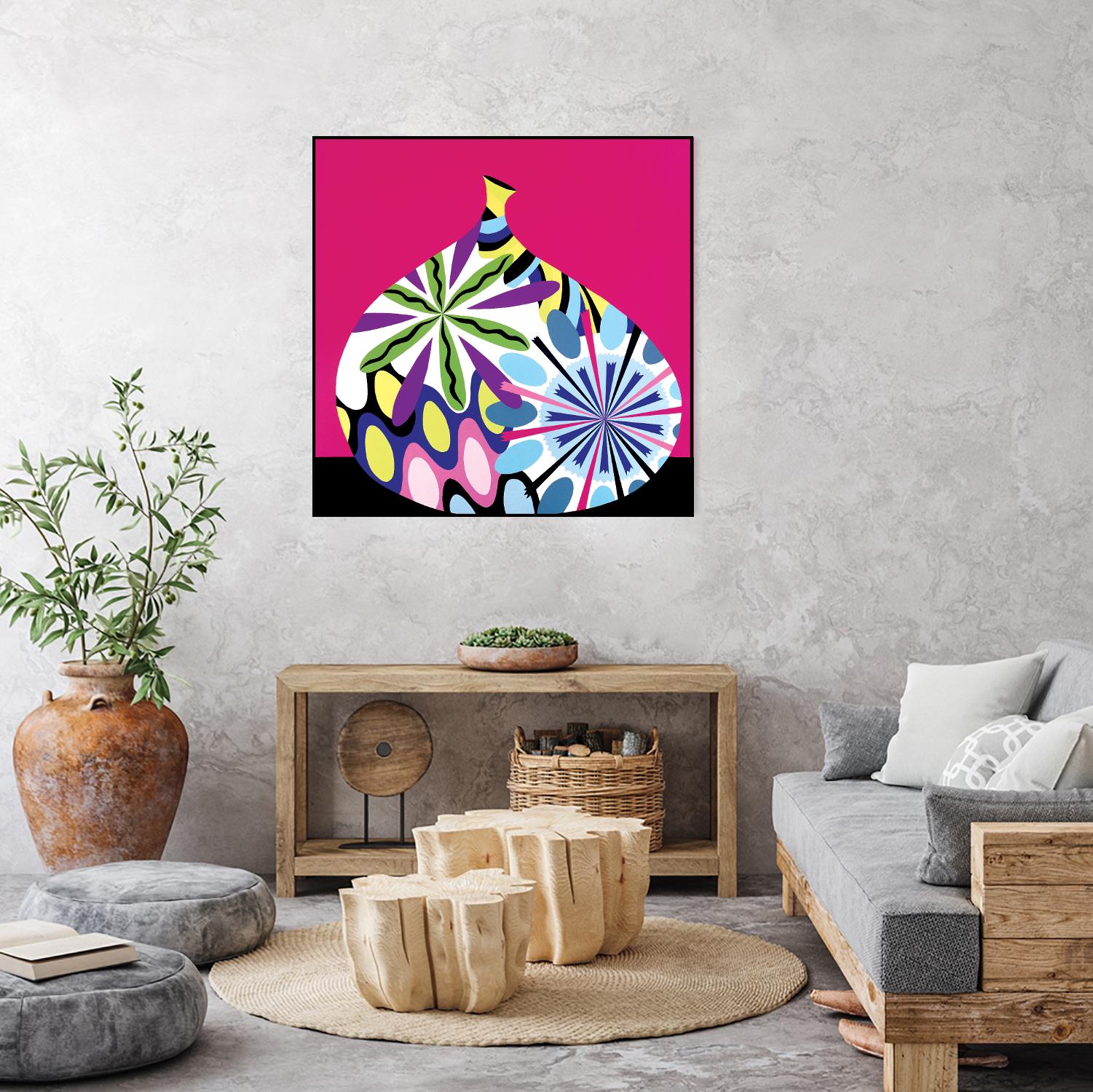 Hot House Flowers I by Mary Calkins on GIANT ART - black abstract