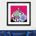 Hot House Flowers I by Mary Calkins on GIANT ART - black abstract