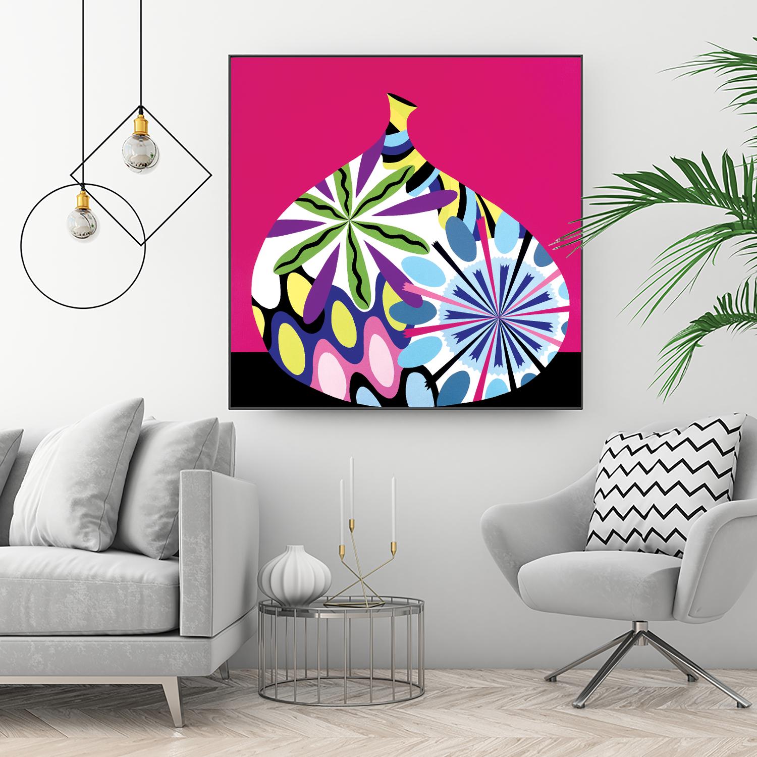 Hot House Flowers I by Mary Calkins on GIANT ART - black abstract