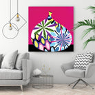 Hot House Flowers I by Mary Calkins on GIANT ART - black abstract