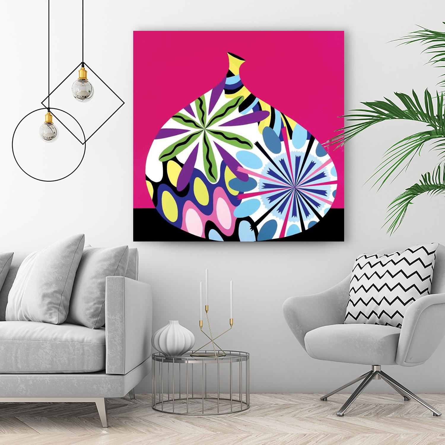 Hot House Flowers I by Mary Calkins on GIANT ART - black abstract