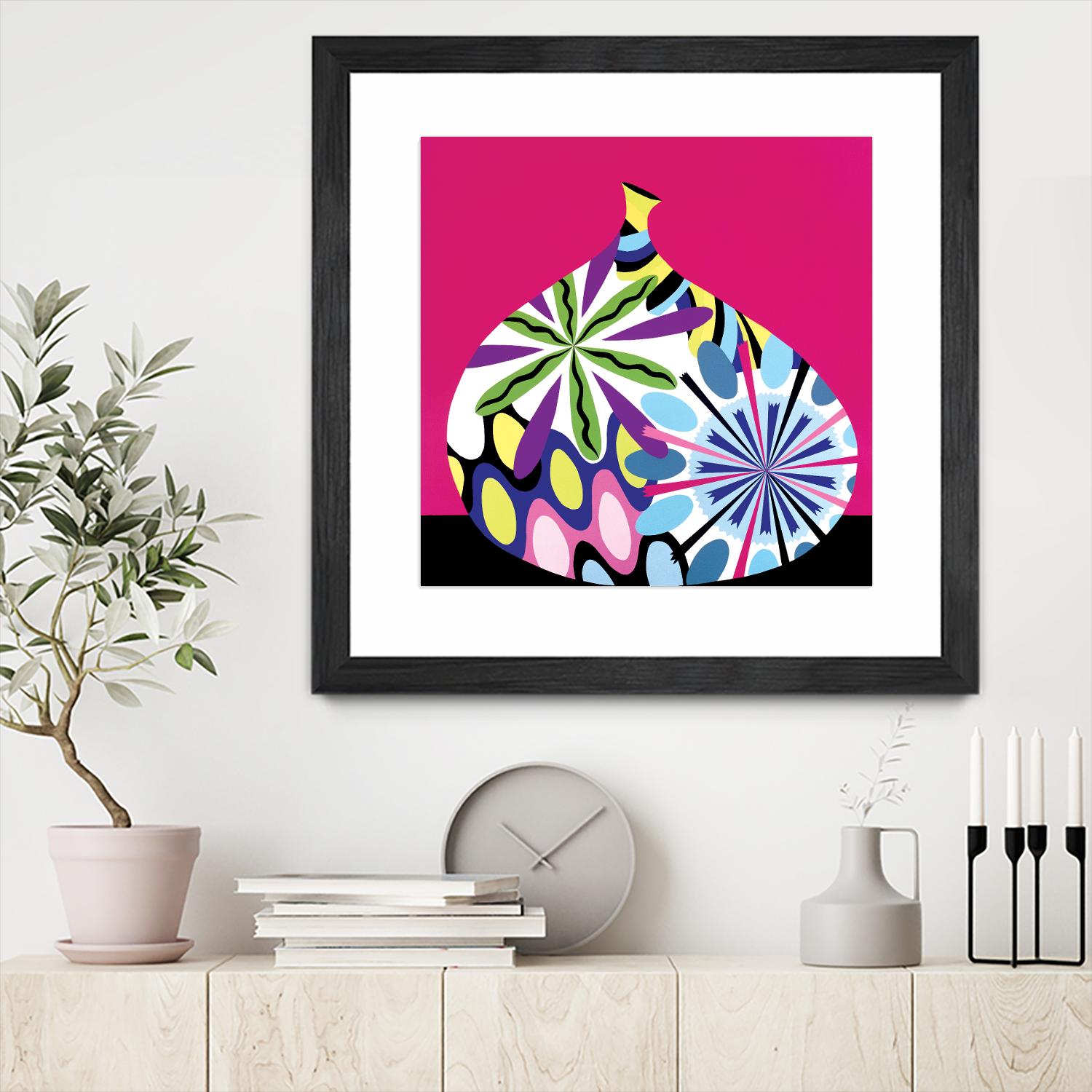 Hot House Flowers I by Mary Calkins on GIANT ART - black abstract