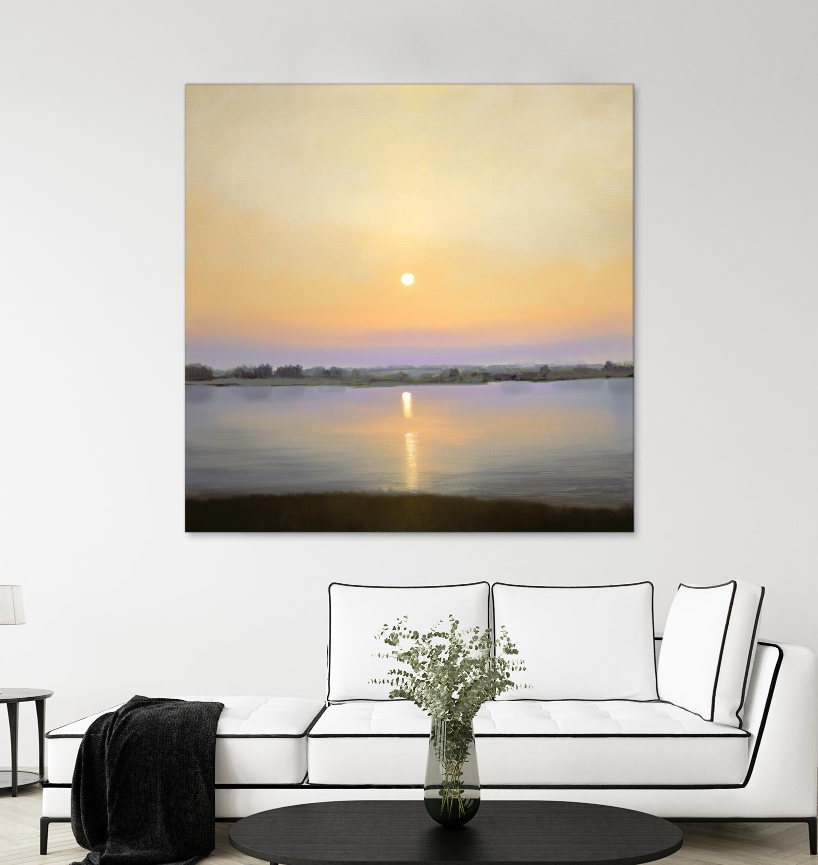 River Sunset by Matthew Hasty on GIANT ART - yellow landscape
