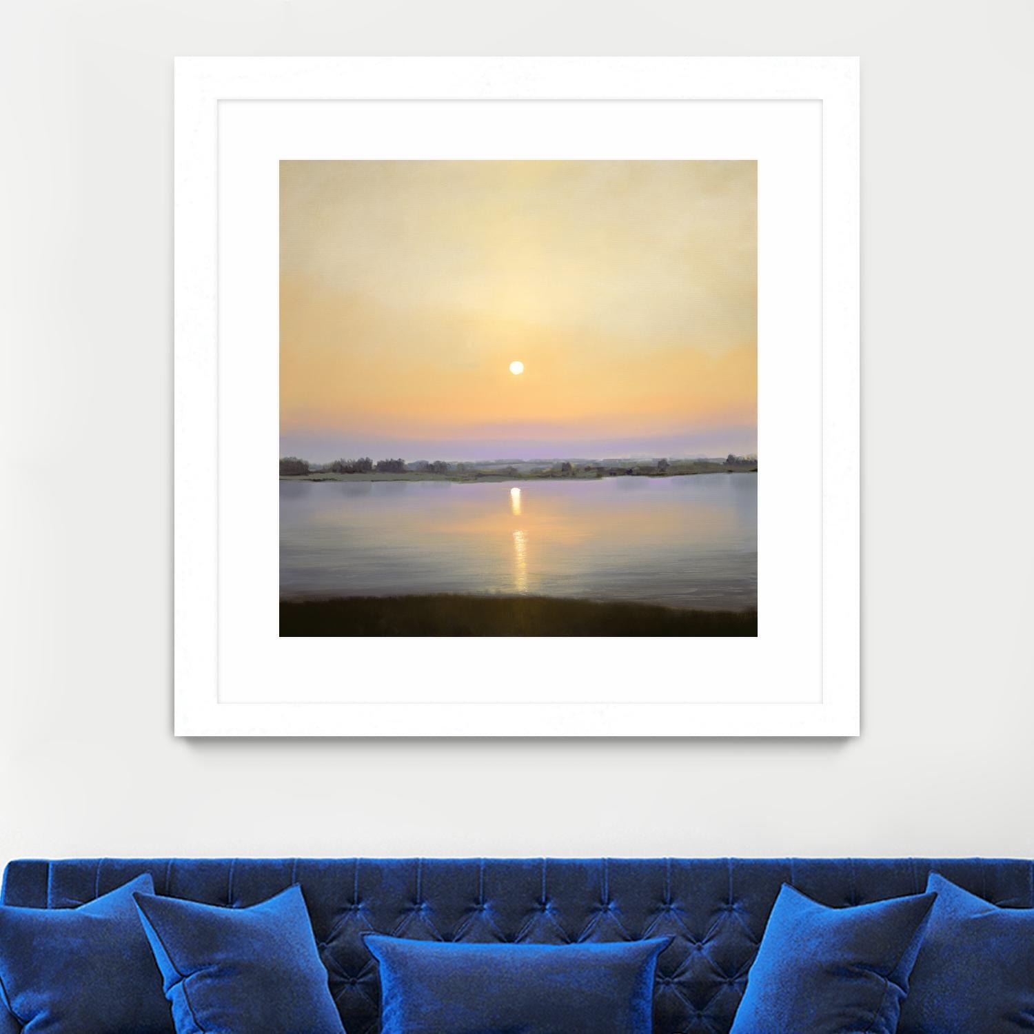 River Sunset by Matthew Hasty on GIANT ART - yellow landscape