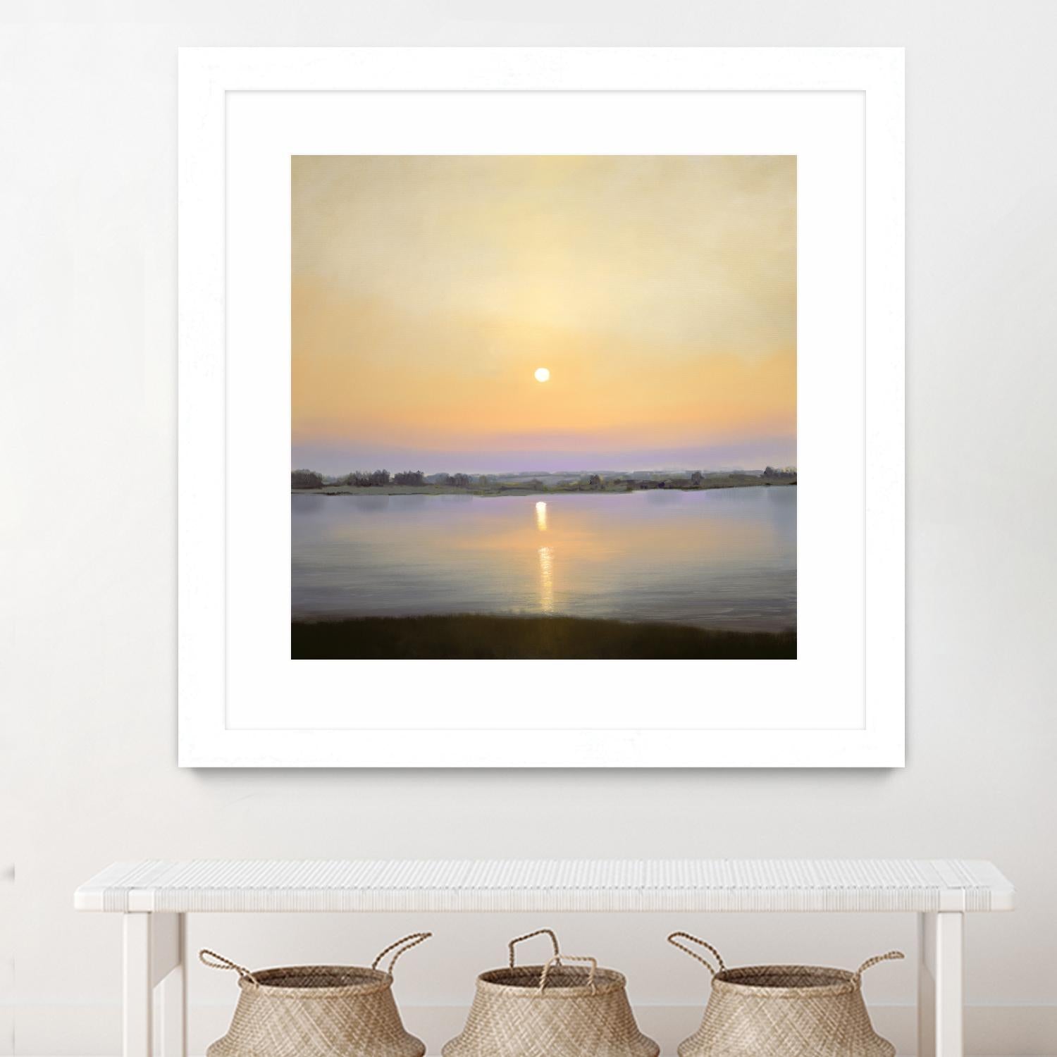 River Sunset by Matthew Hasty on GIANT ART - yellow landscape
