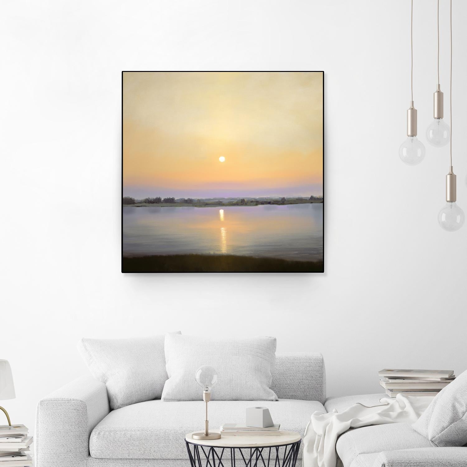 River Sunset by Matthew Hasty on GIANT ART - yellow landscape