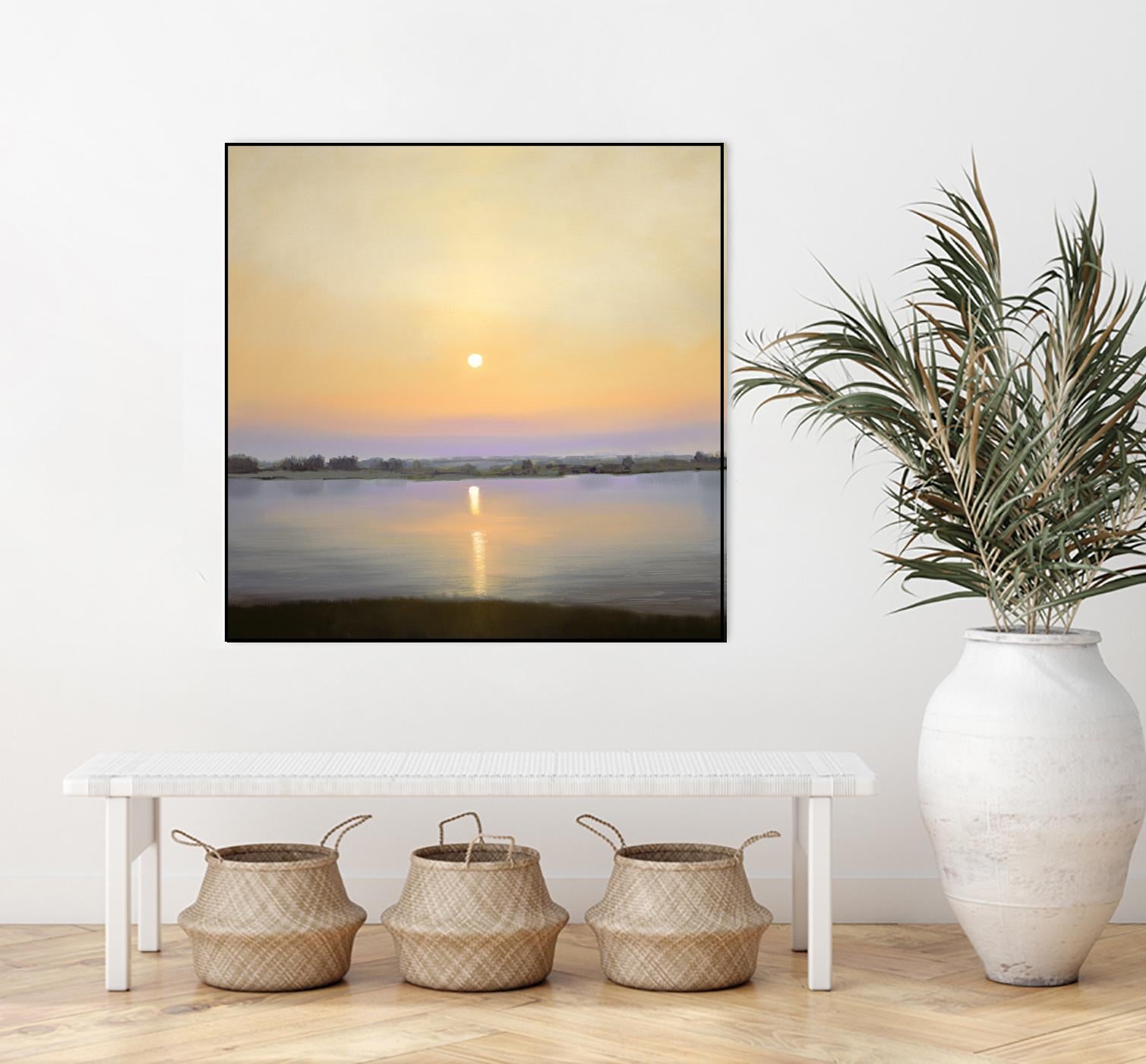 River Sunset by Matthew Hasty on GIANT ART - yellow landscape