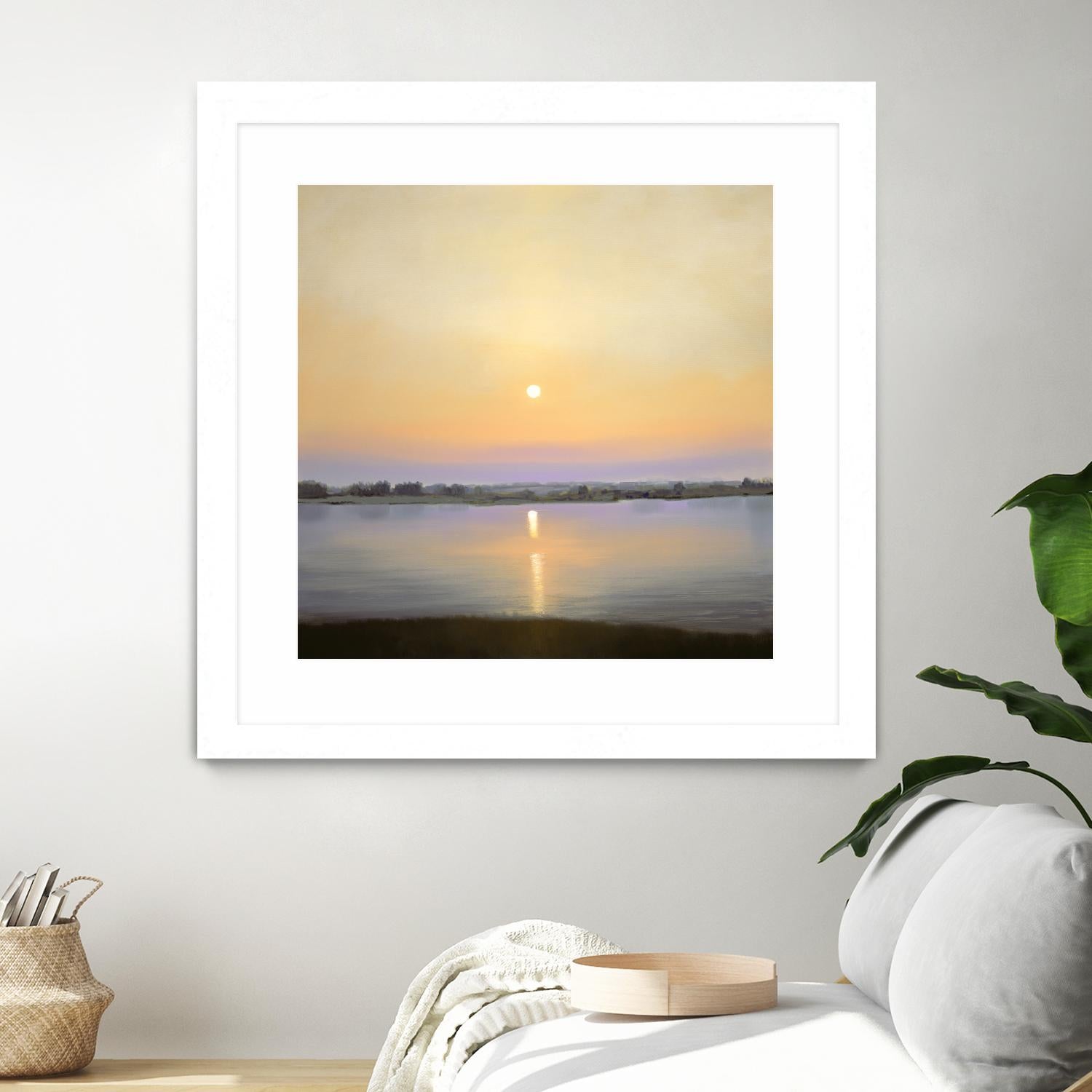 River Sunset by Matthew Hasty on GIANT ART - yellow landscape