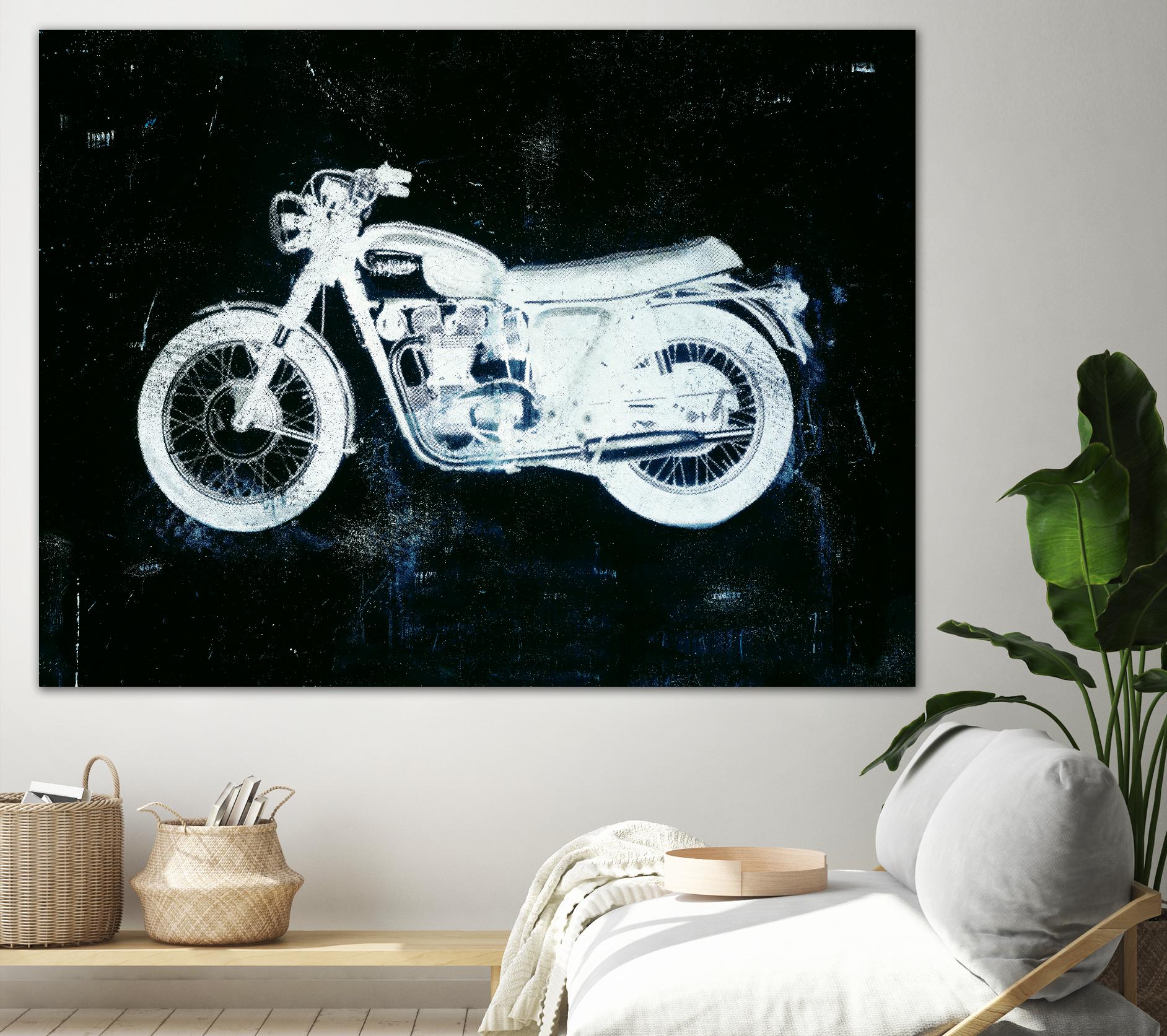 Moto White by JB Hall on GIANT ART - black leisure
