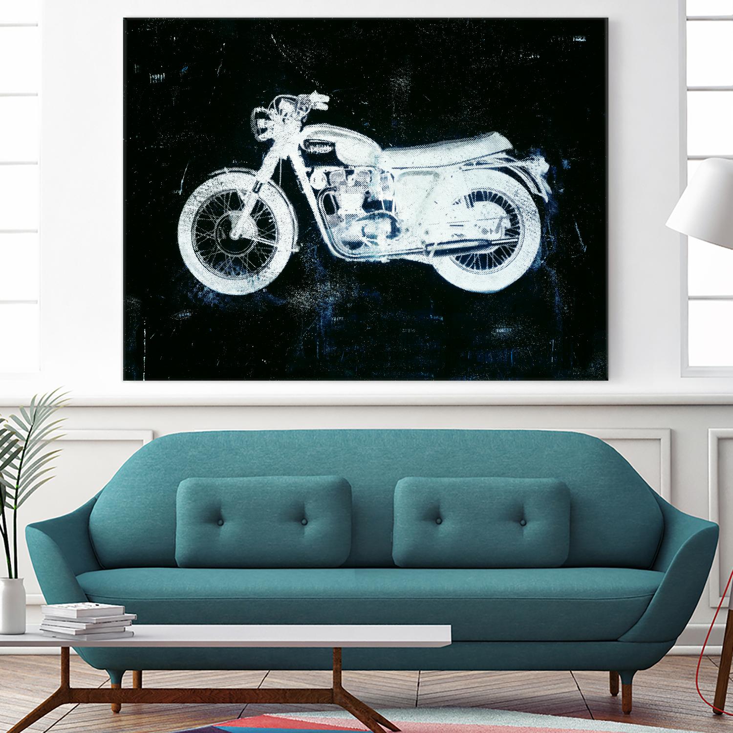 Moto White by JB Hall on GIANT ART - black leisure
