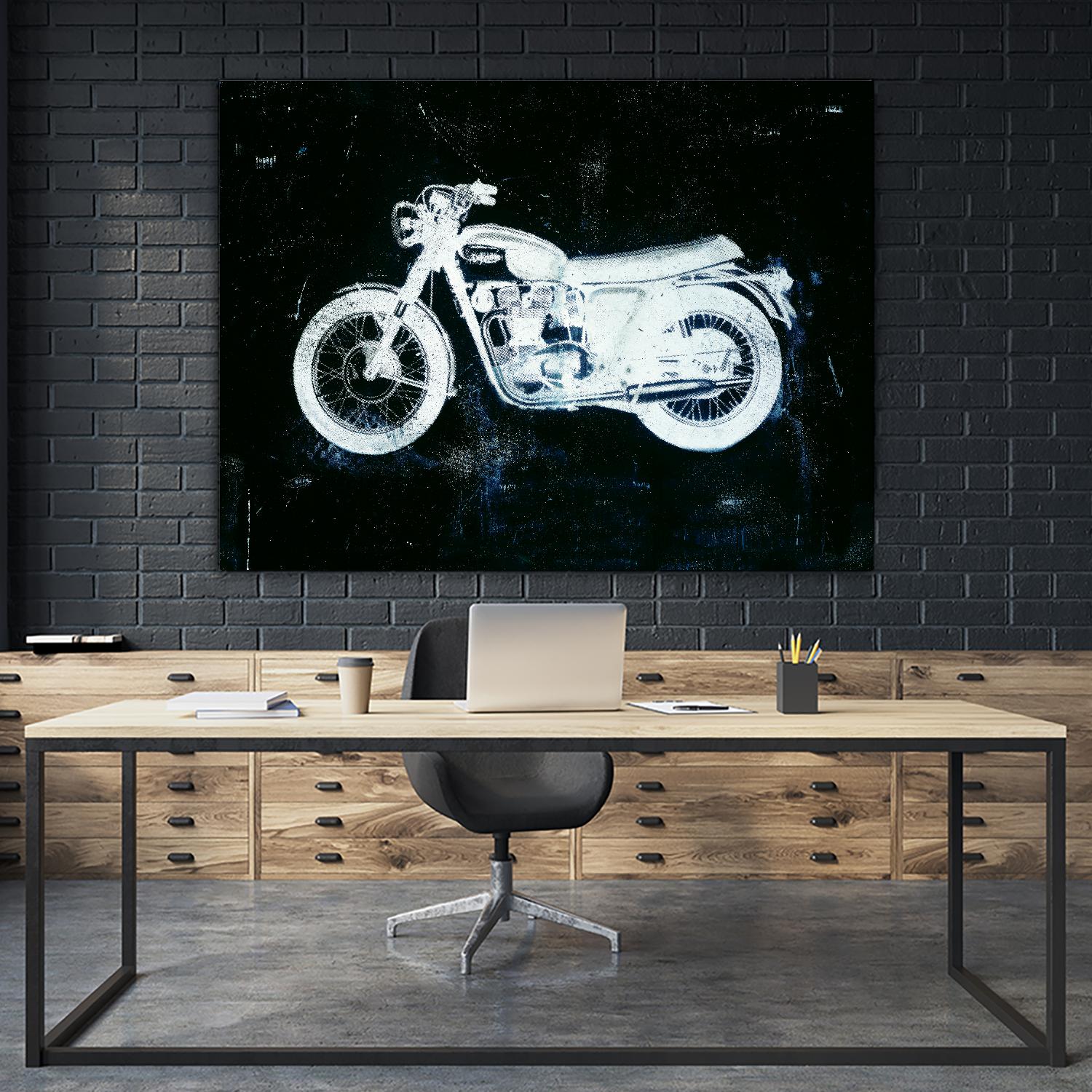 Moto White by JB Hall on GIANT ART - black leisure
