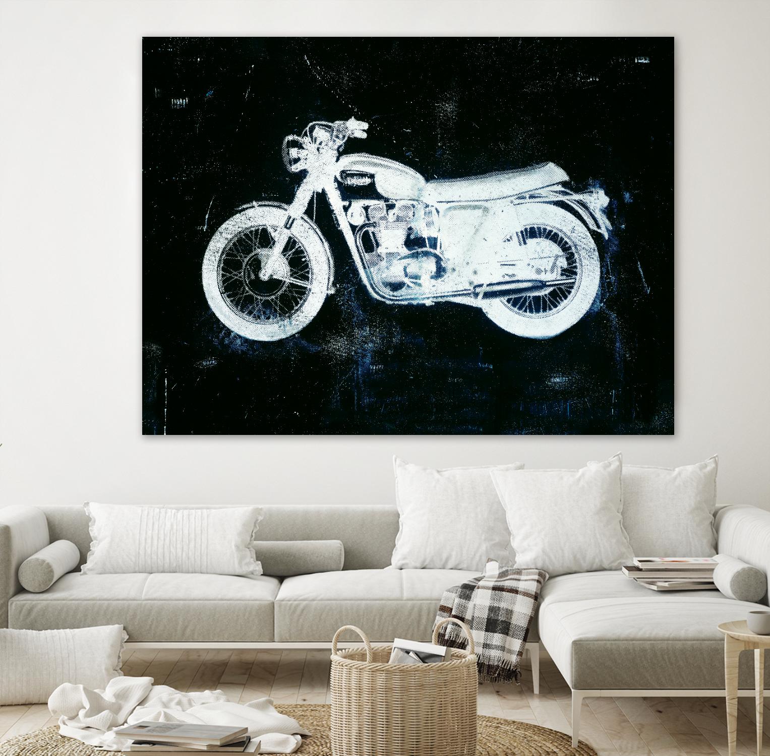 Moto White by JB Hall on GIANT ART - black leisure