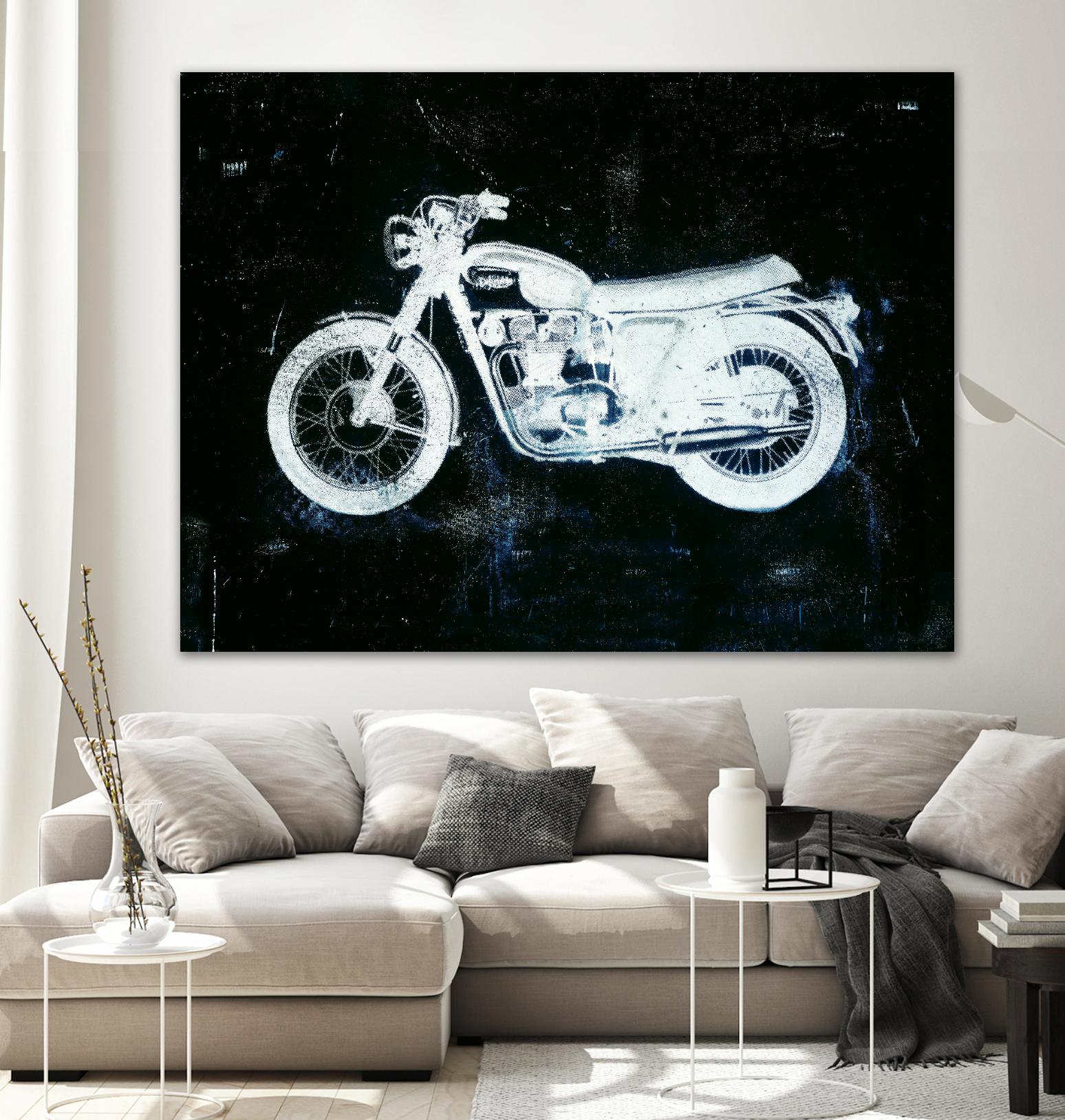 Moto White by JB Hall on GIANT ART - black leisure