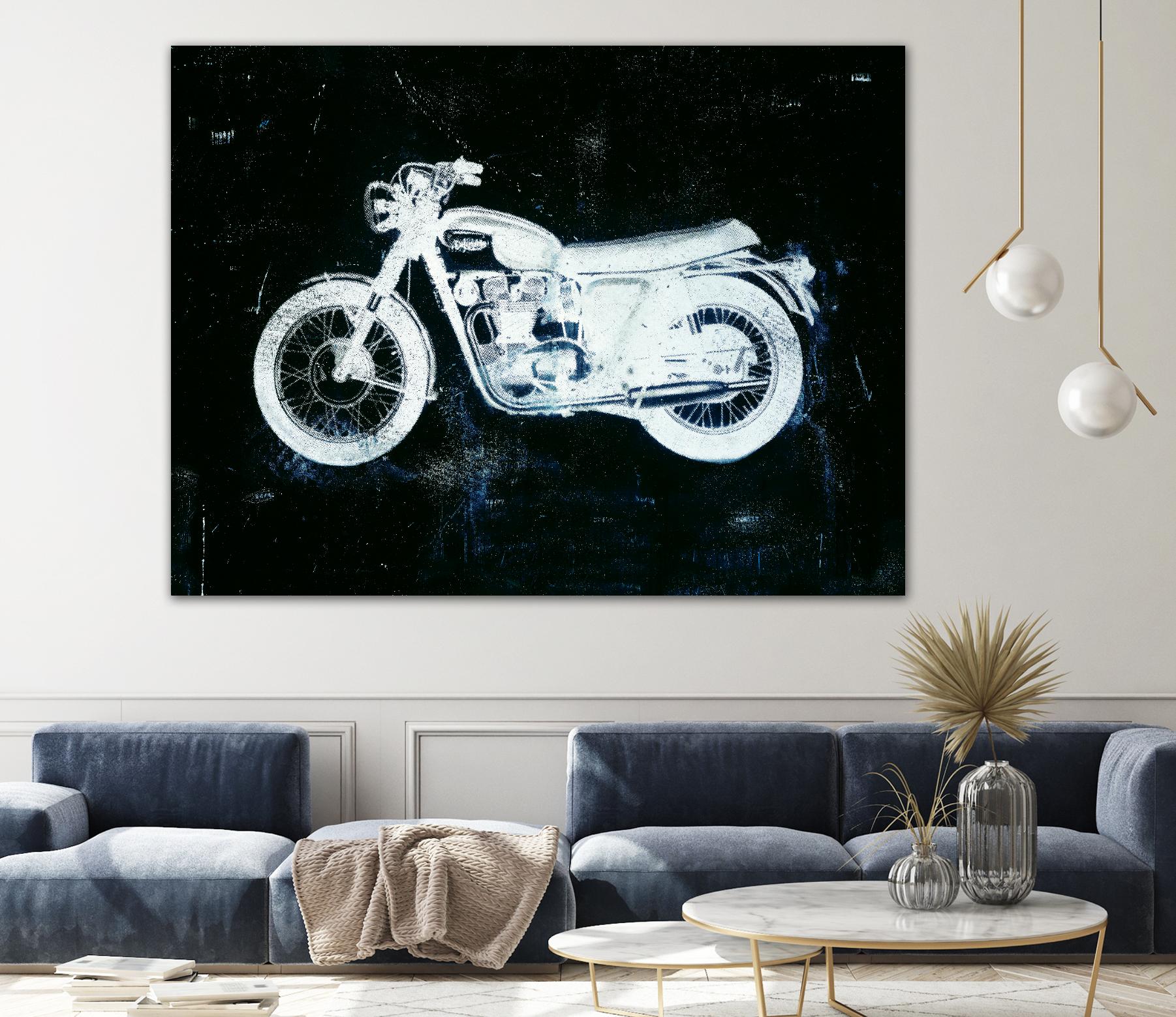 Moto White by JB Hall on GIANT ART - black leisure