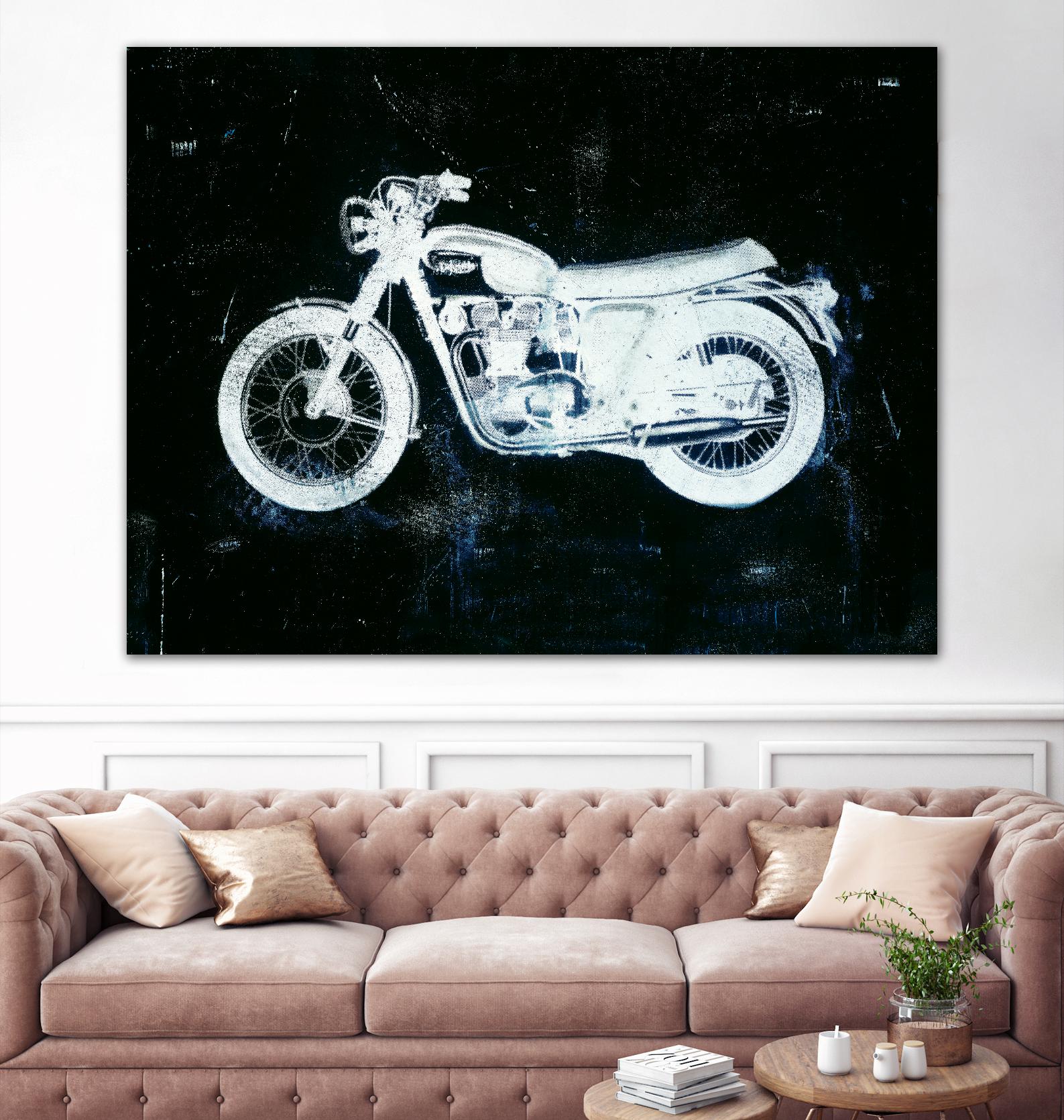 Moto White by JB Hall on GIANT ART - black leisure