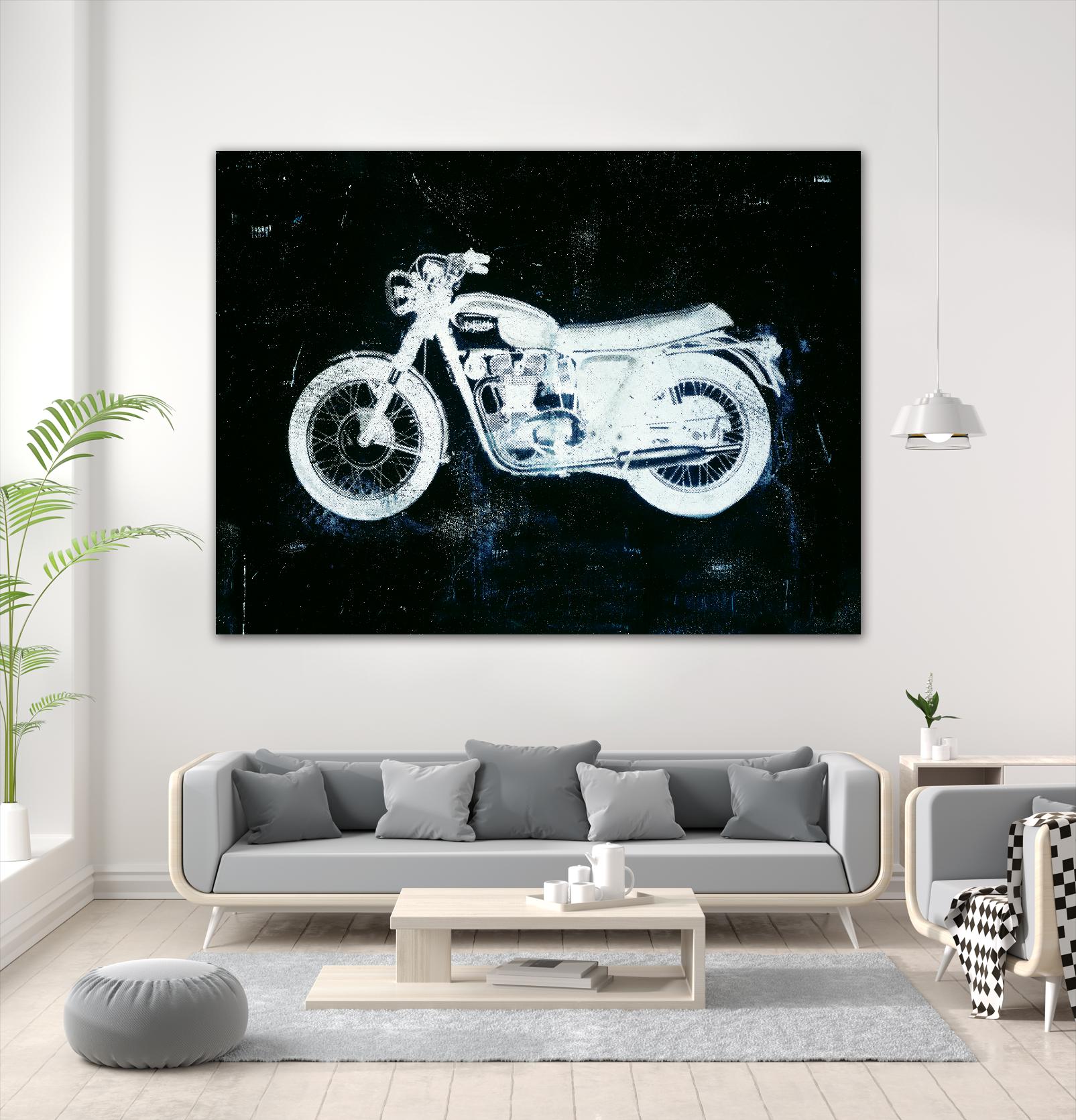 Moto White by JB Hall on GIANT ART - black leisure