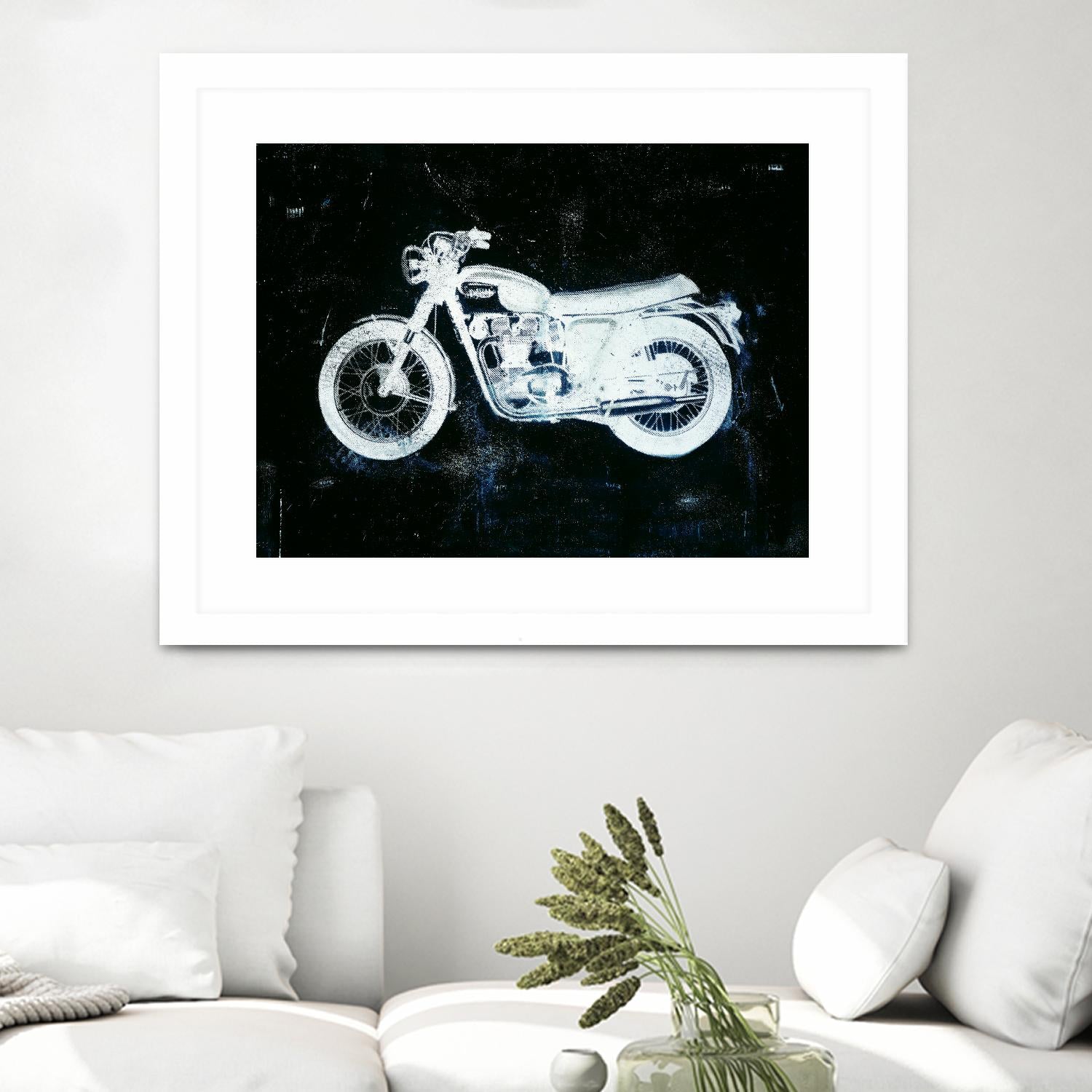Moto White by JB Hall on GIANT ART - black leisure