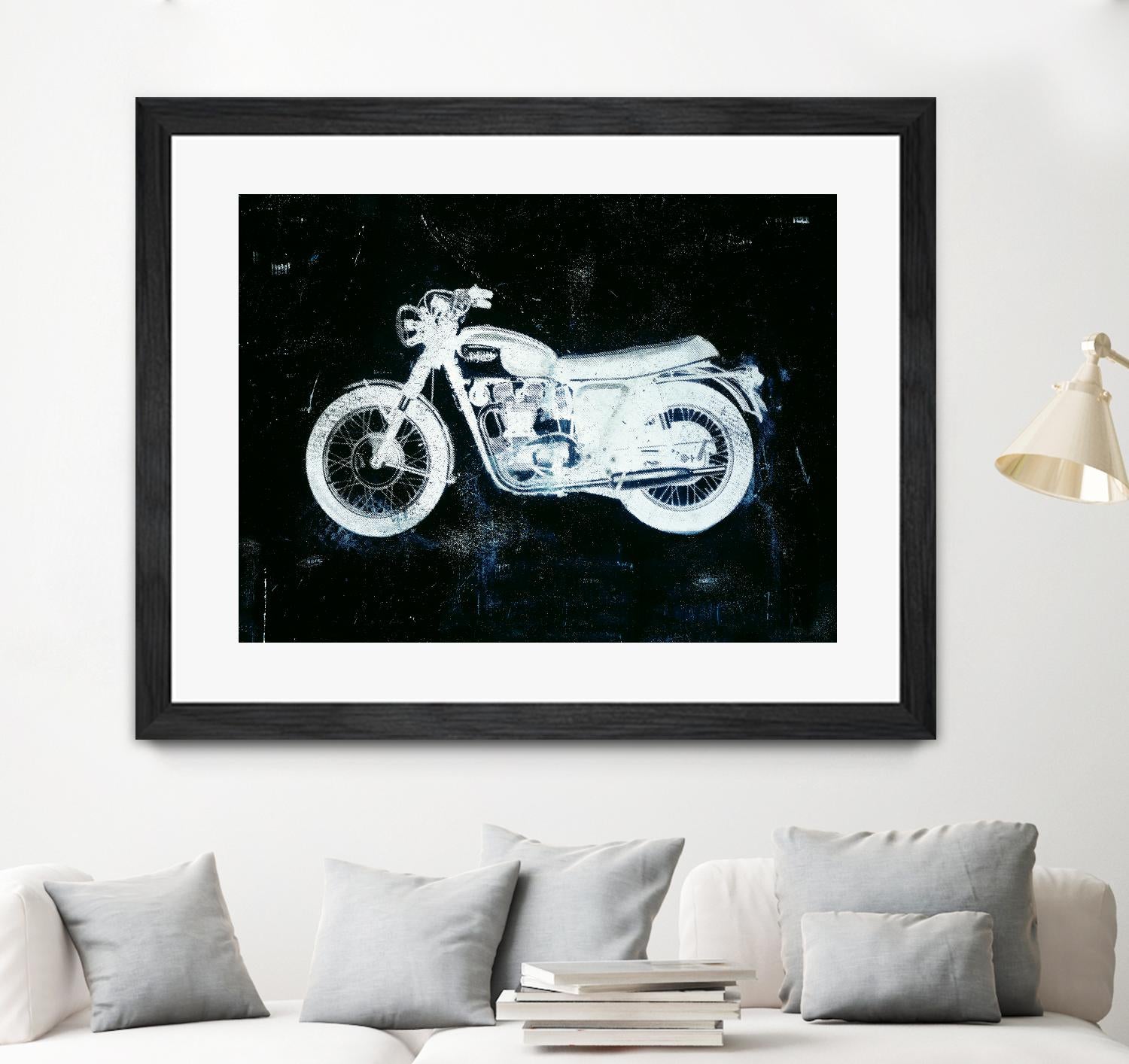 Moto White by JB Hall on GIANT ART - black leisure
