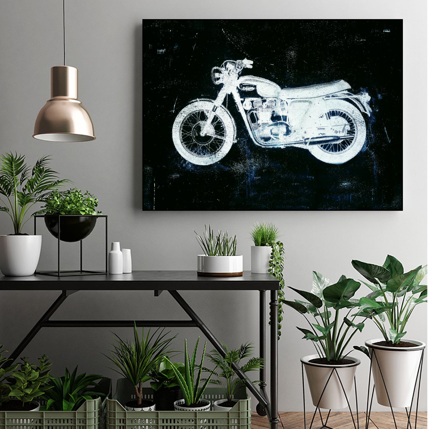 Moto White by JB Hall on GIANT ART - black leisure
