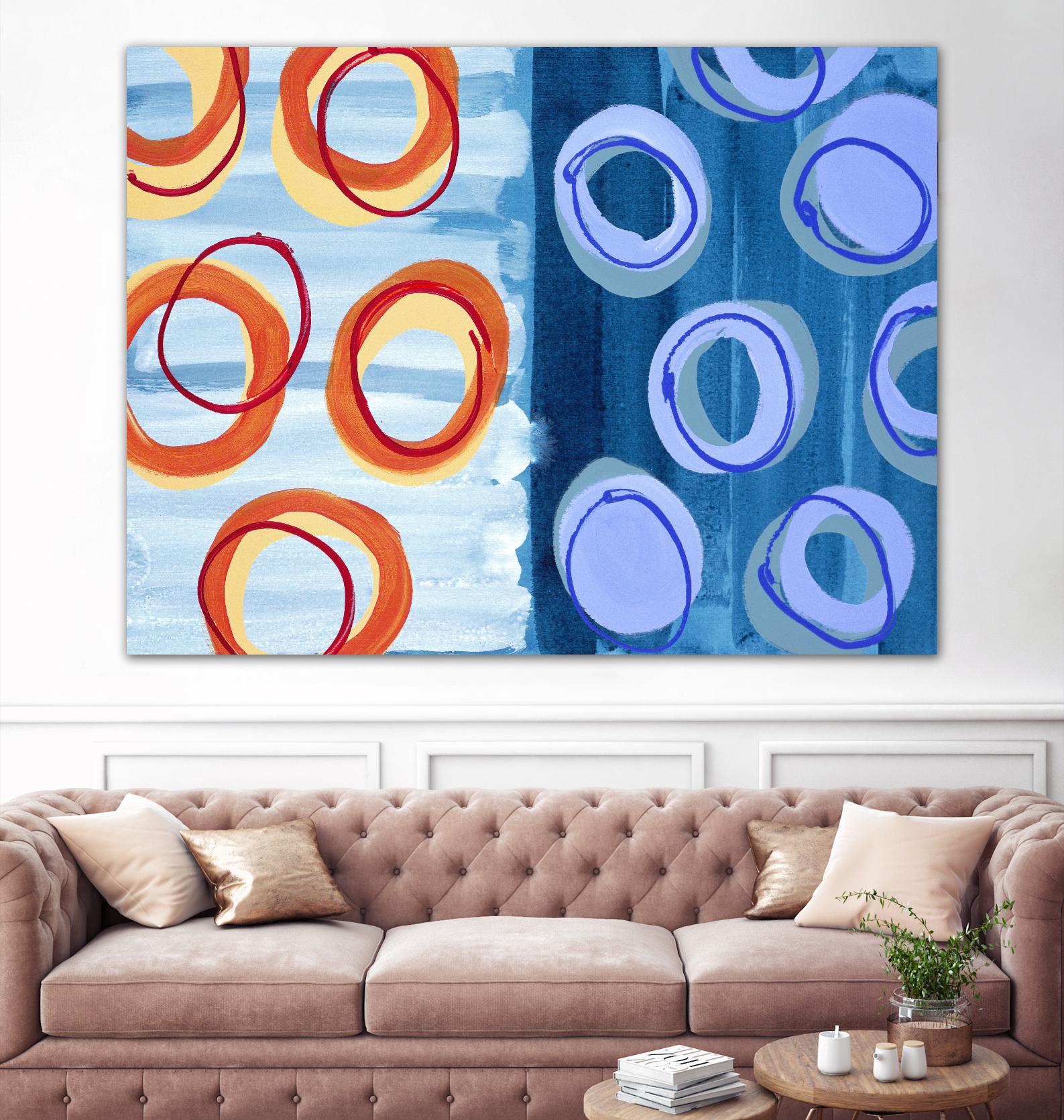 Pacific by Lee Crew on GIANT ART - orange abstract