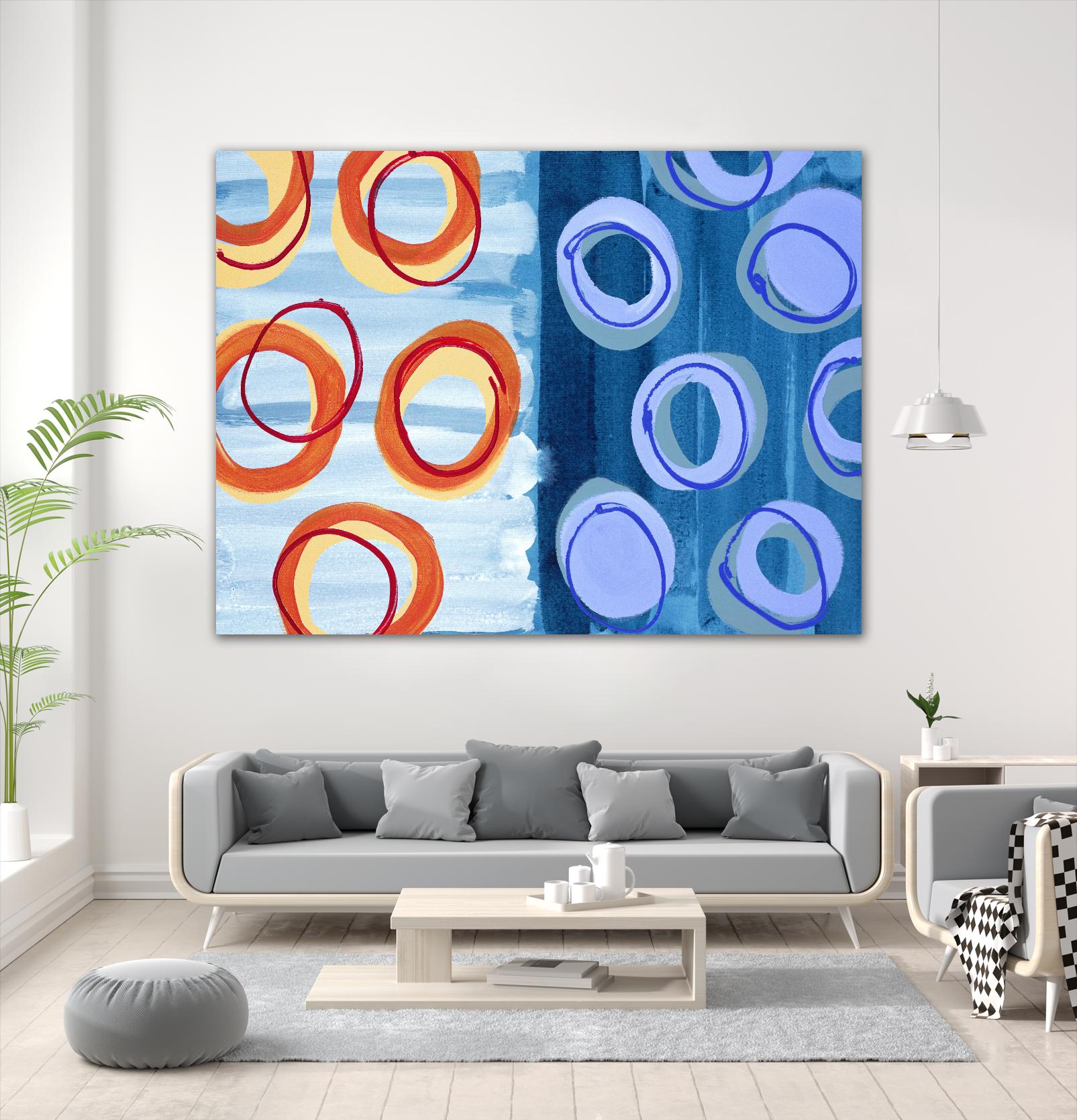 Pacific by Lee Crew on GIANT ART - orange abstract