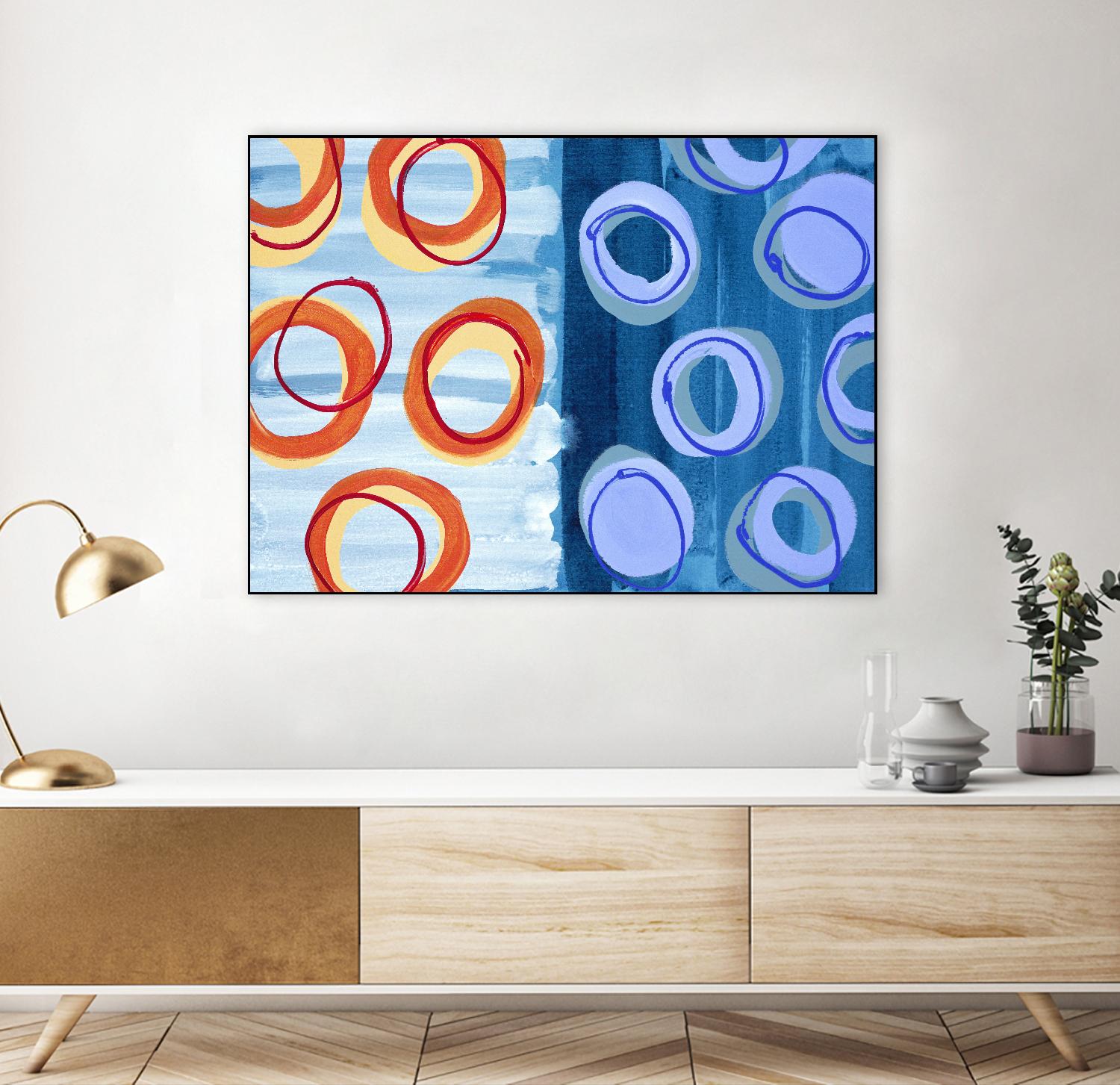 Pacific by Lee Crew on GIANT ART - orange abstract