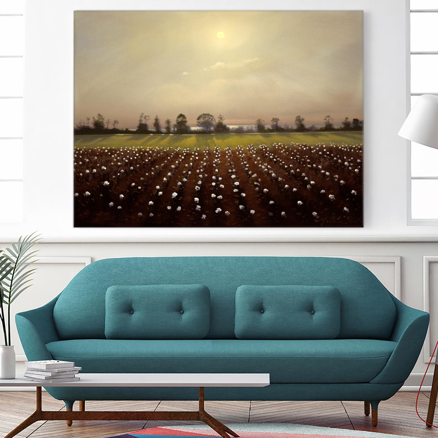 Parhelia: Cotton Field by Matthew Hasty on GIANT ART - green landscape