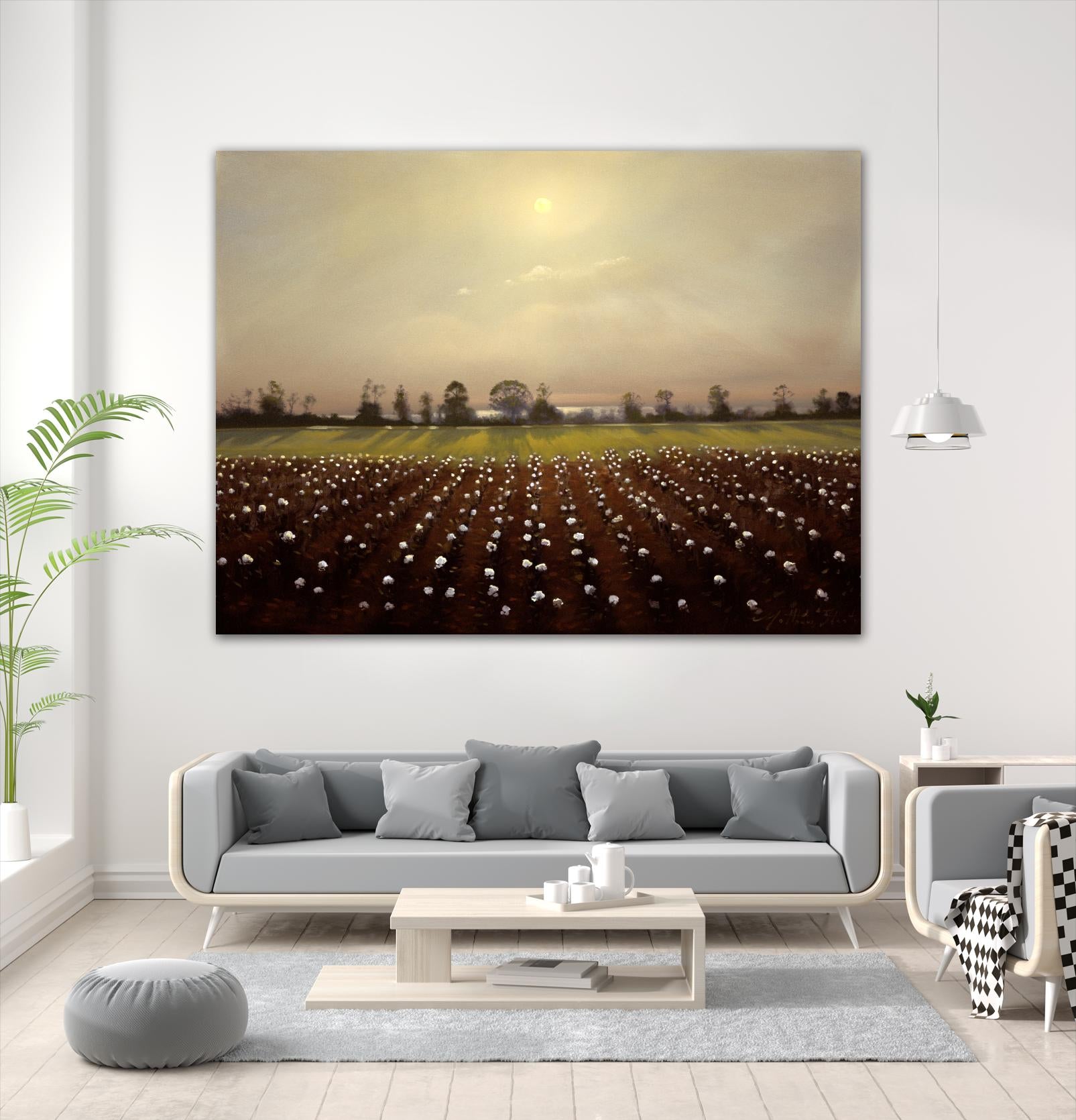 Parhelia: Cotton Field by Matthew Hasty on GIANT ART - green landscape